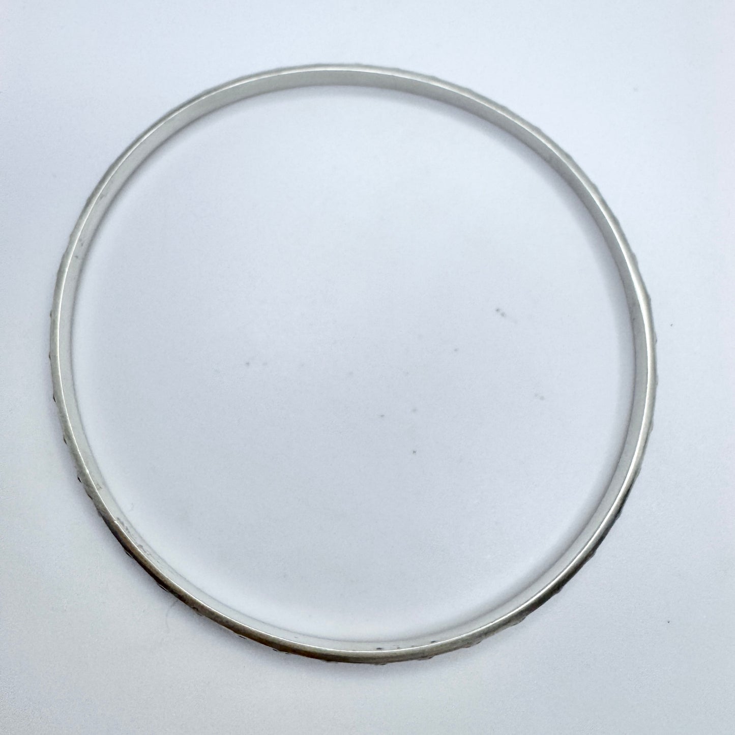 Vilho Hjalmar Leino, Finland 1962. Vintage Solid Silver Bangle Bracelet.