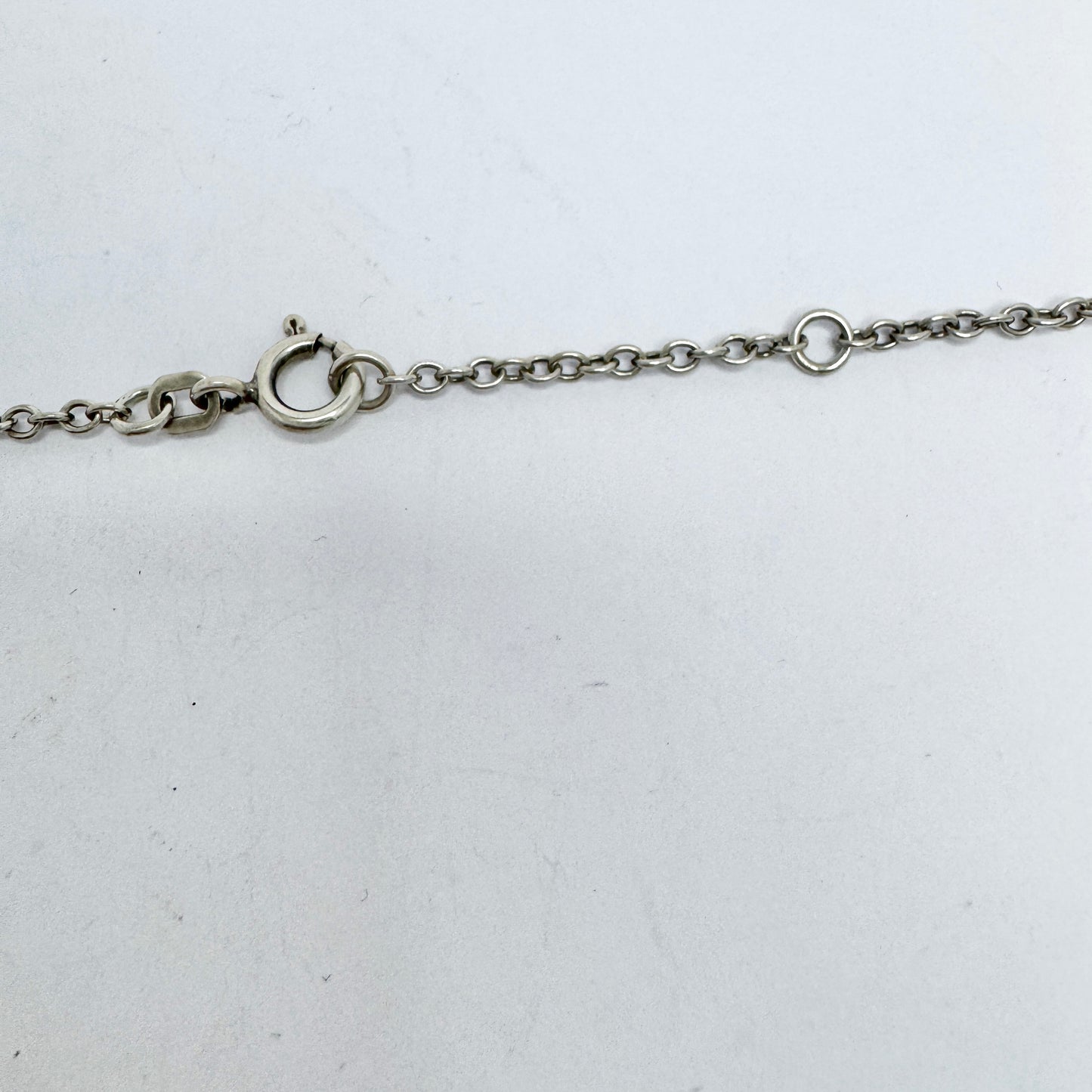 Kalevala Koru, Finland. Vintage Sterling Silver Heart Pendant Necklace.