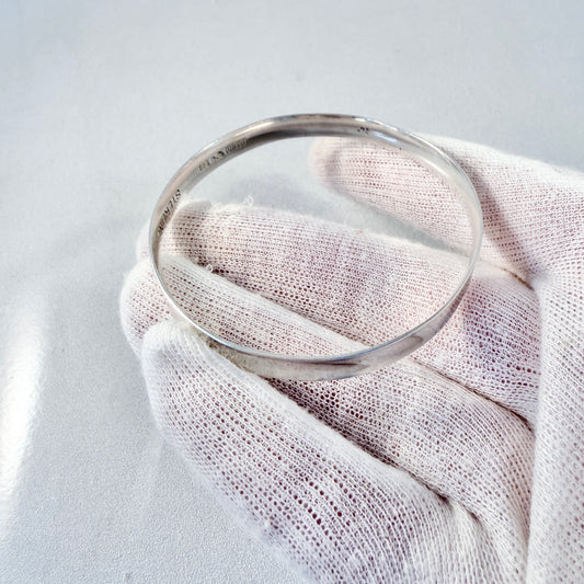 Hedbergs, Sweden 1974. Vintage Sterling Silver Bangle Bracelet.