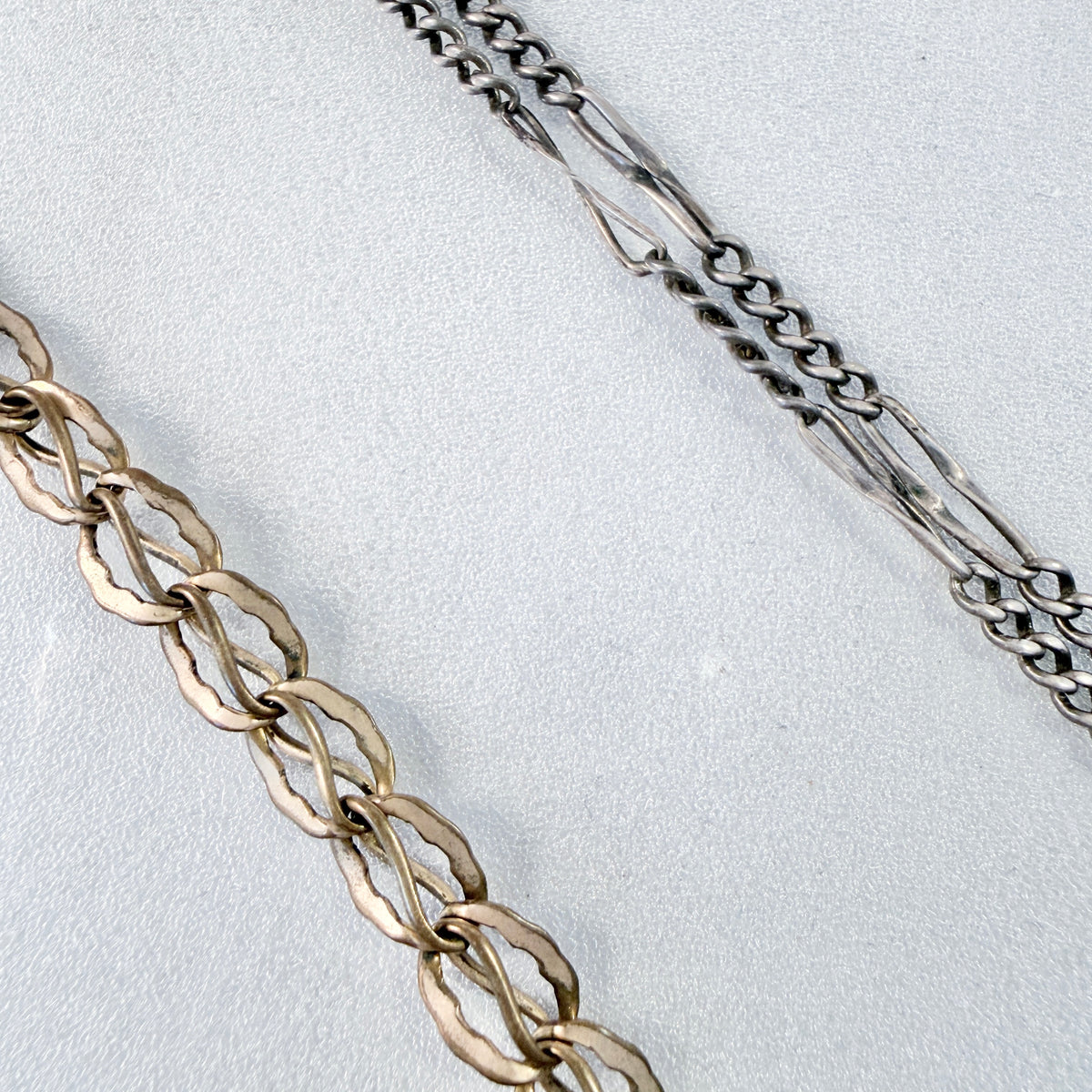 Two Antique Metal Watch Chains.