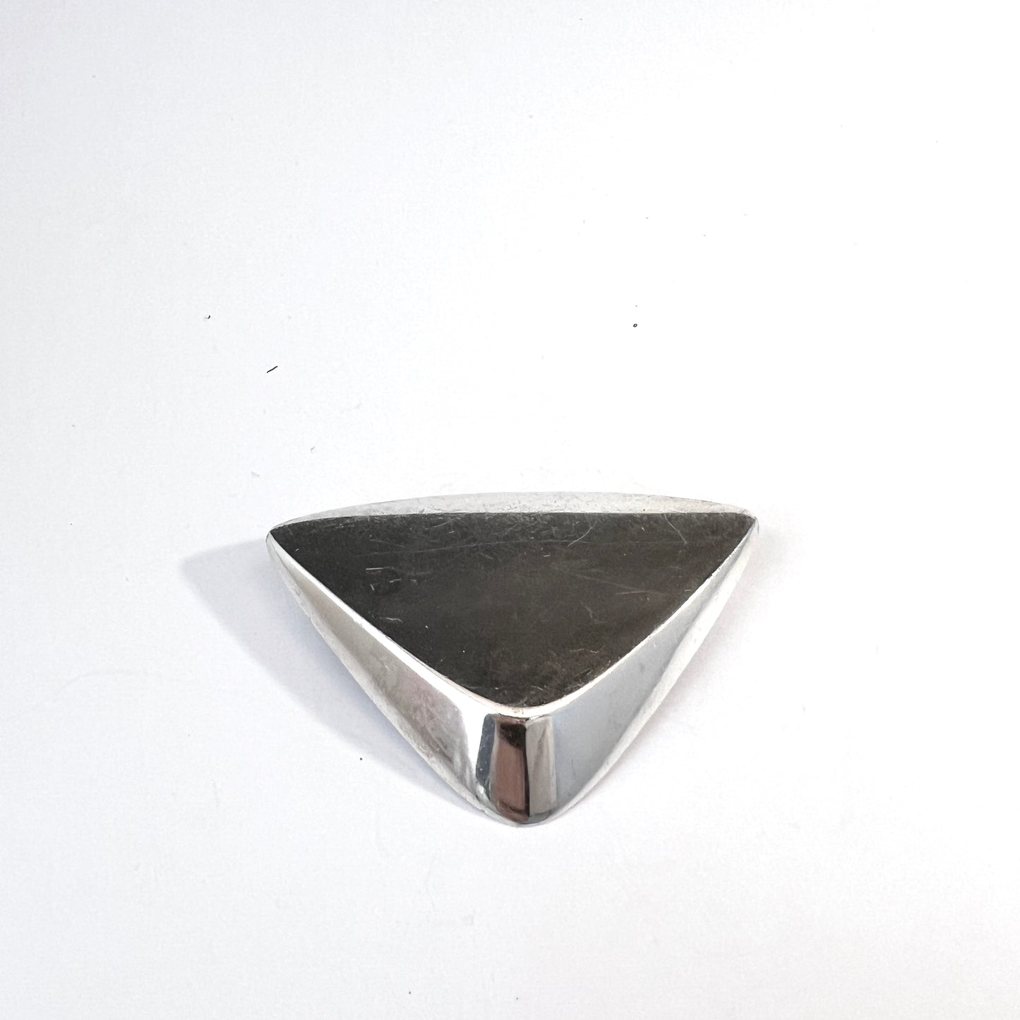 Hans Hansen, Denmark 1960s. Large Modernist Sterling Silver Brooch. Design 118.