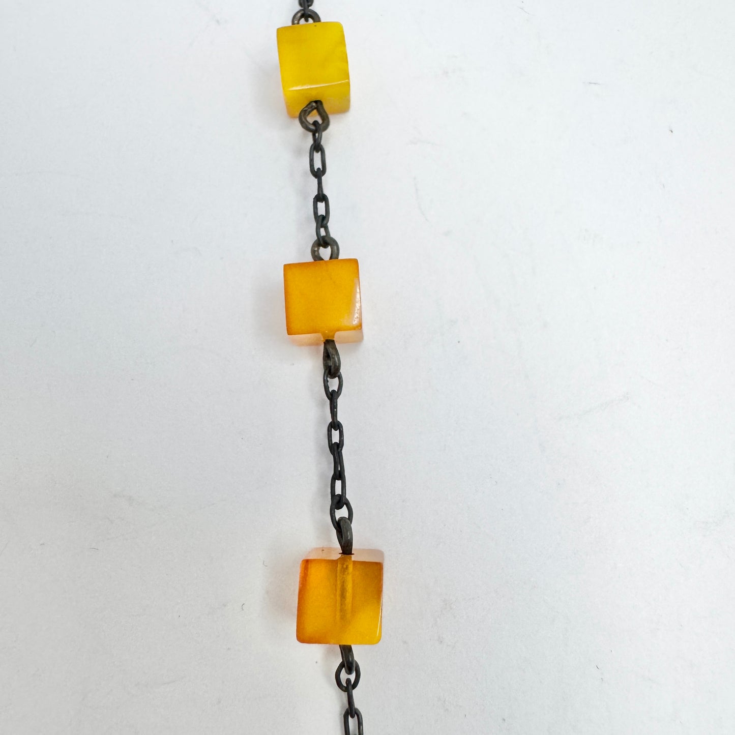 USSR. Vintage 875 Silver Baltic Amber Bib Necklace.