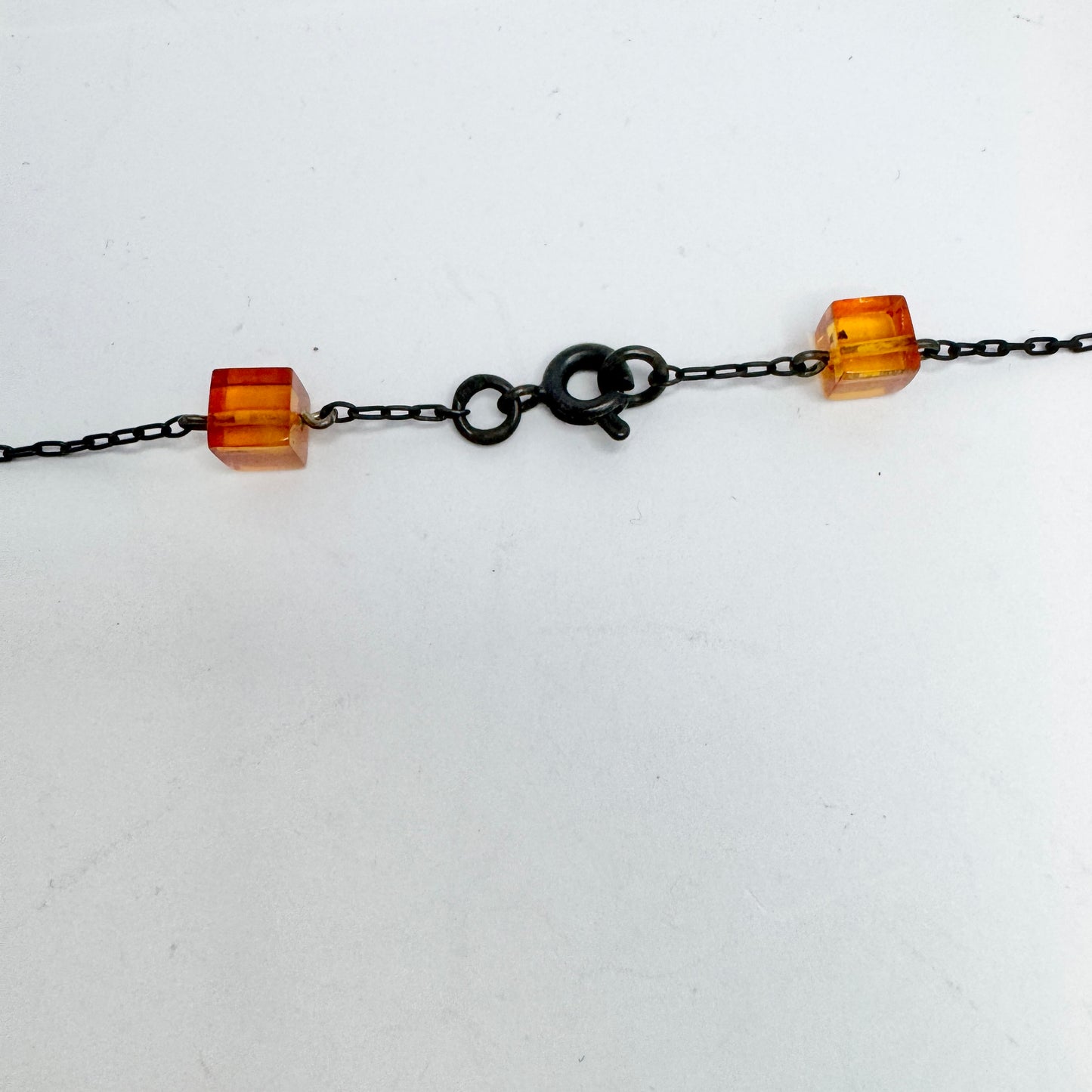 USSR. Vintage 875 Silver Baltic Amber Bib Necklace.