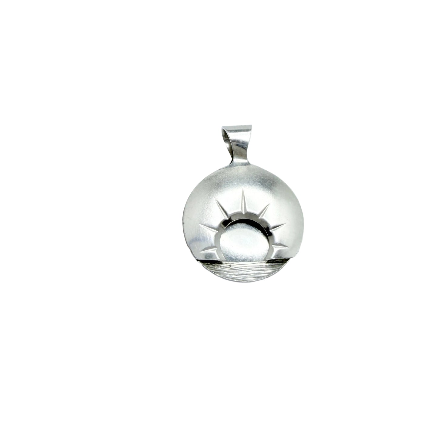 Arktis-Smedjan, Sweden 1986. Vintage Sterling Silver Midnight Sun Pendant