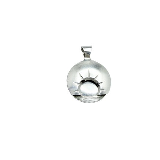 Arktis-Smedjan, Sweden 1986. Vintage Sterling Silver Midnight Sun Pendant