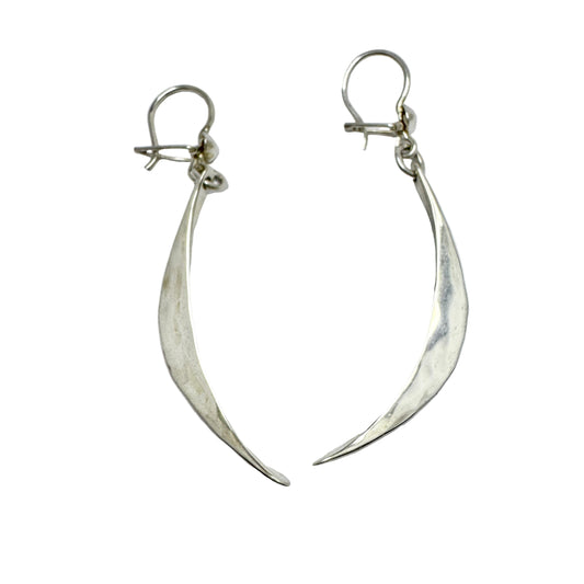 Annie Jägbeck, Sweden 1980s. Vintage Sterling Silver Earrings. Signed
