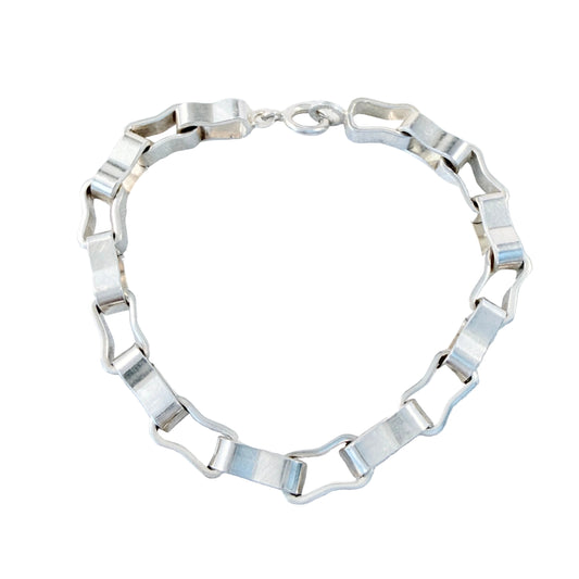 Forlì-Cesena, Italy 1944-1968. Vintage Solid Silver Bracelet