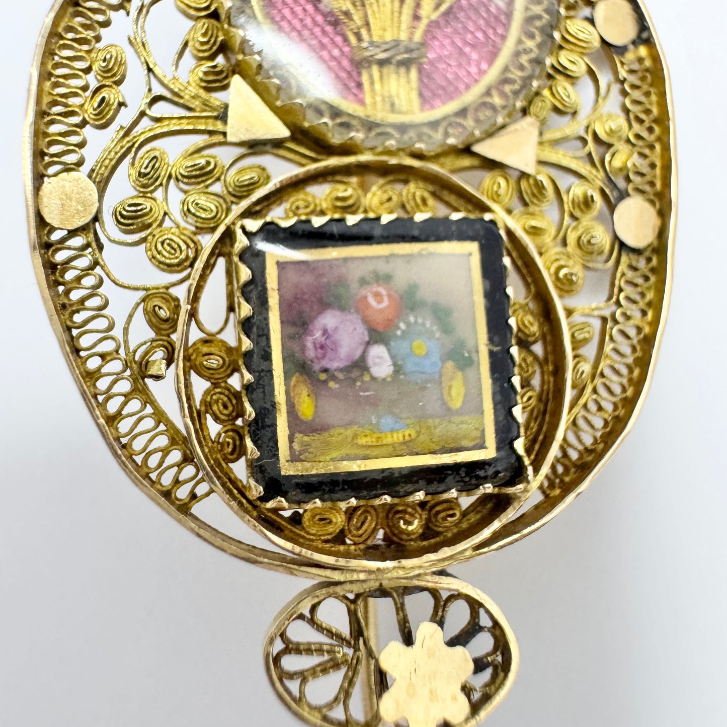 Axel Gabriel Estberg, Sweden ca 1830. Antique Empire 18k Gold Brooch,