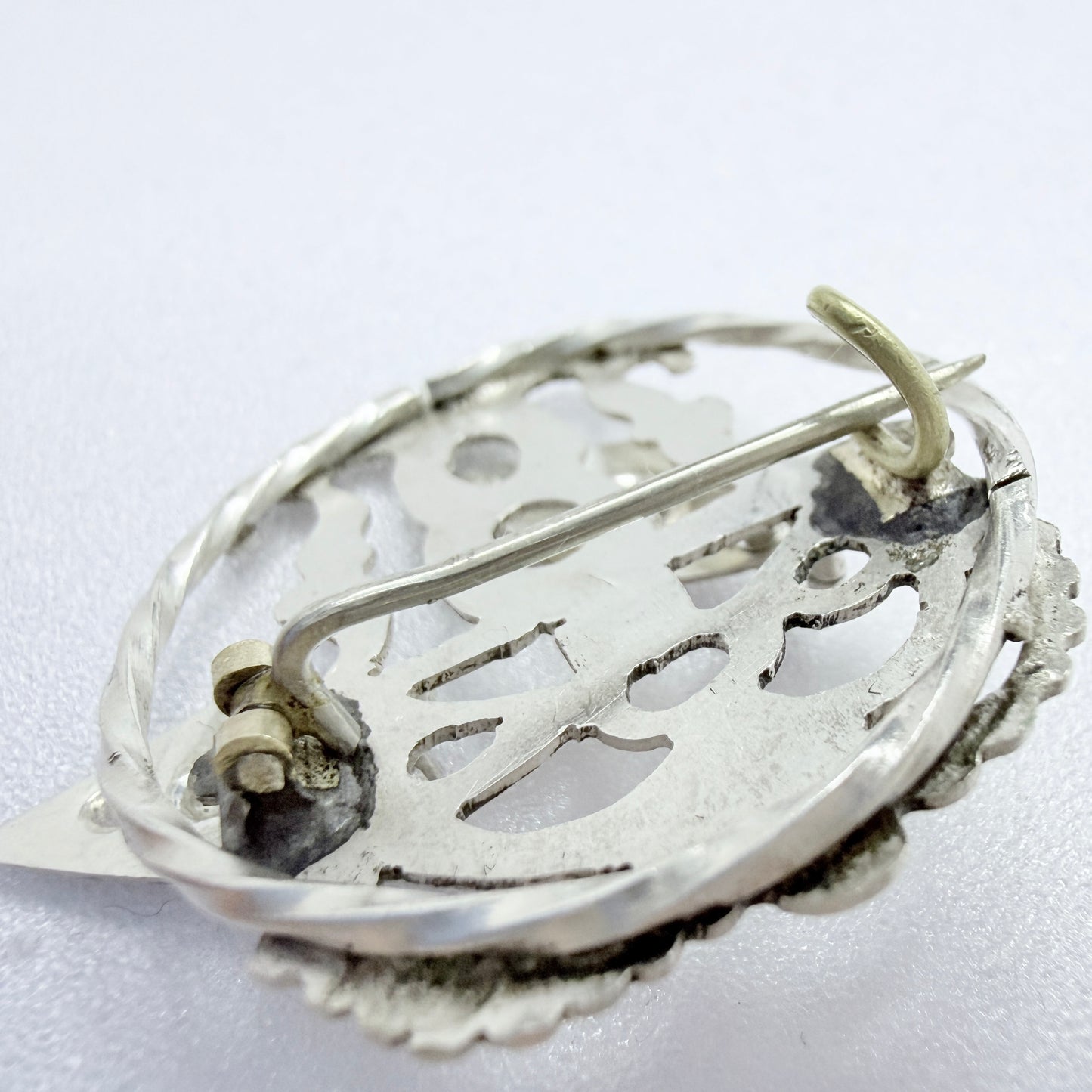 Tycho Brandt, Sweden 1916. Antique Silver Sami / Laplander Brooch.