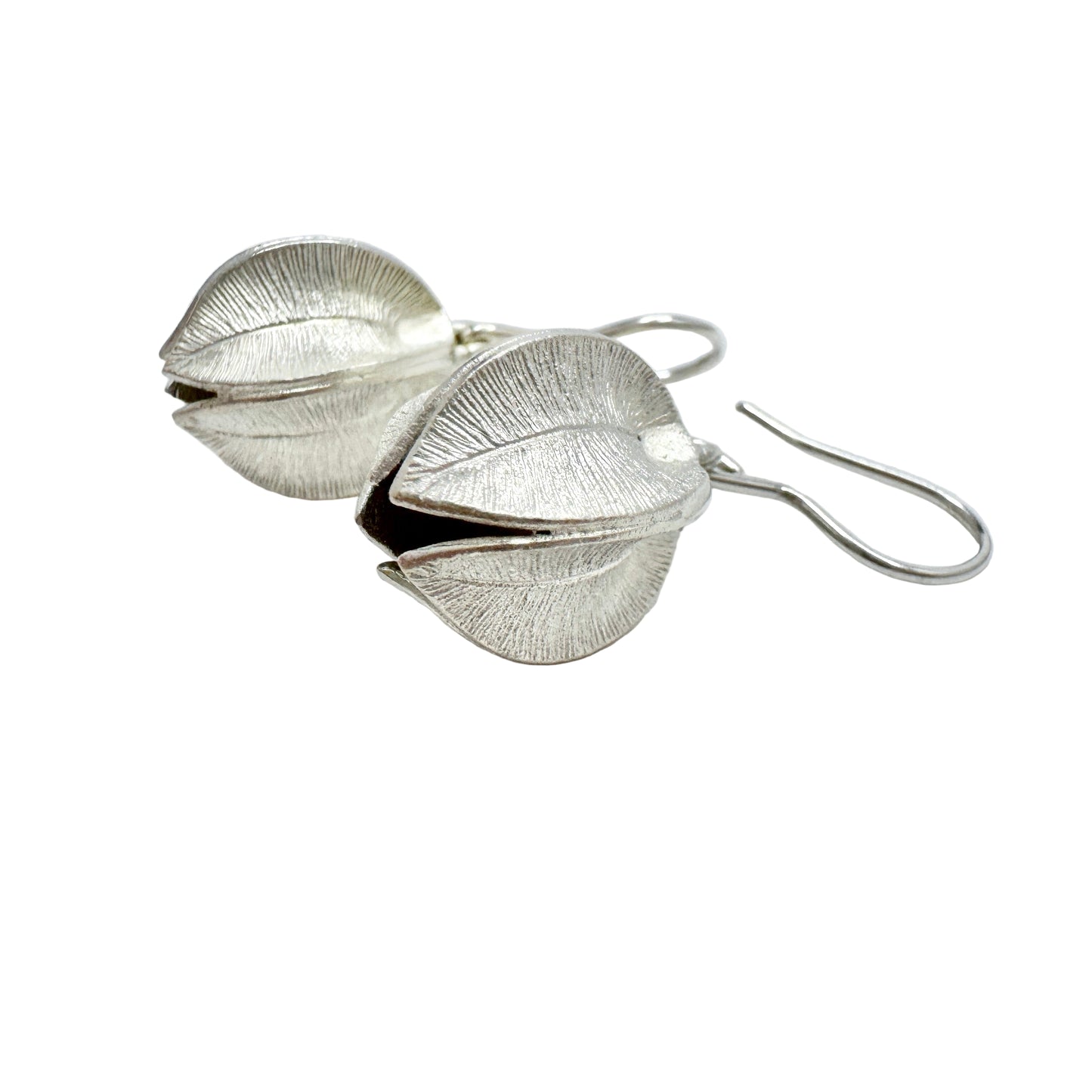 Kalevala Koru, Finland Vintage Sterling Silver Snow Flower Earrings