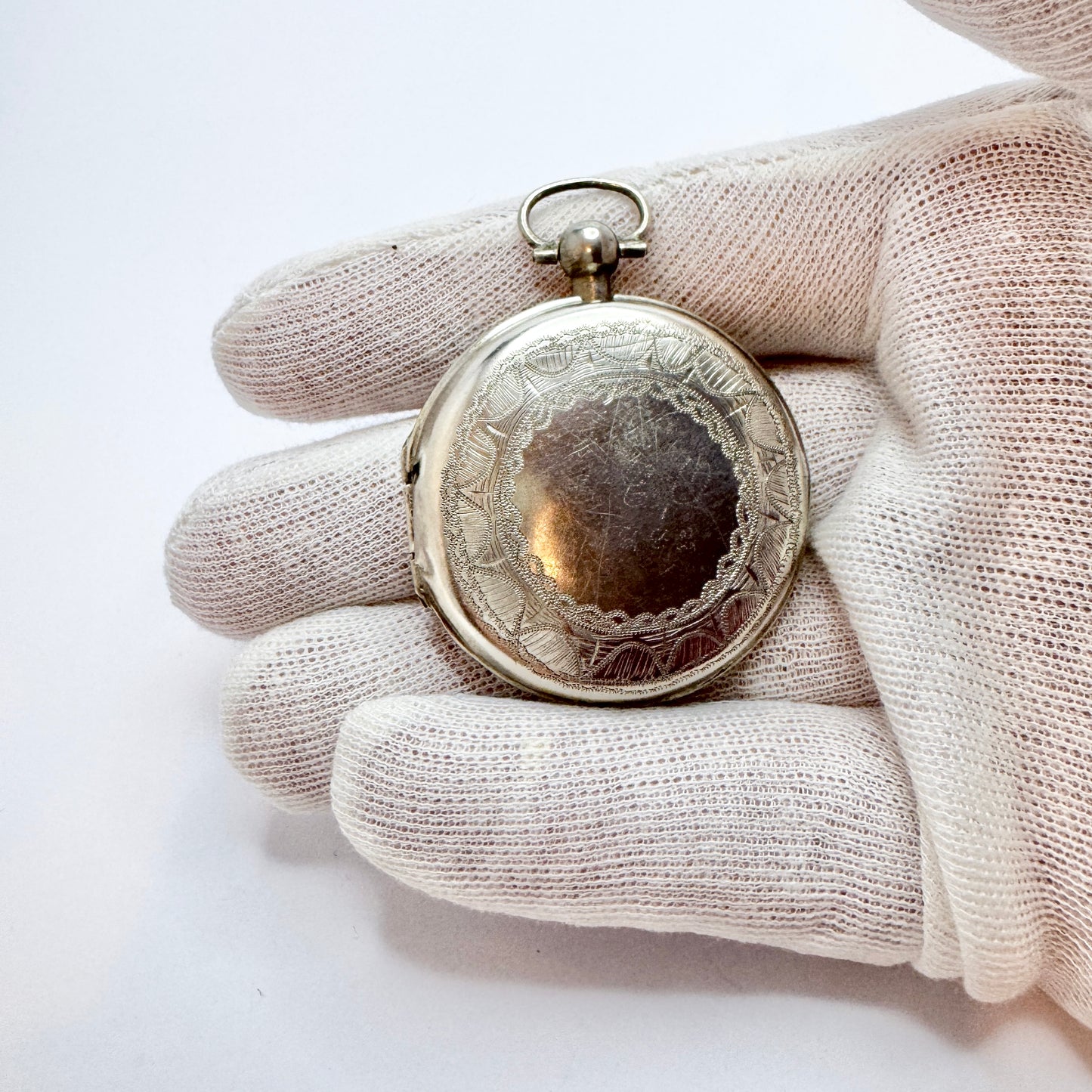 Sweden 1882. Antique Victorian Solid Silver Vinaigrette Locket Pendant.