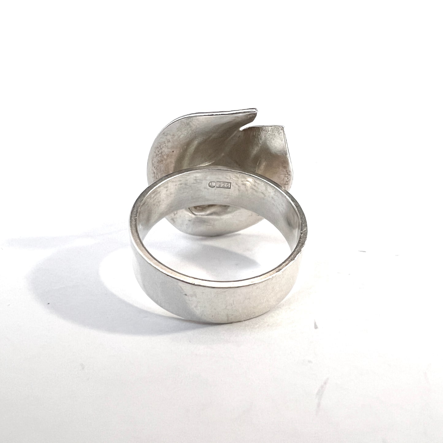 Kalevala Koru, Finland. Vintage Sterling Silver Ring. Design Snow Flower.