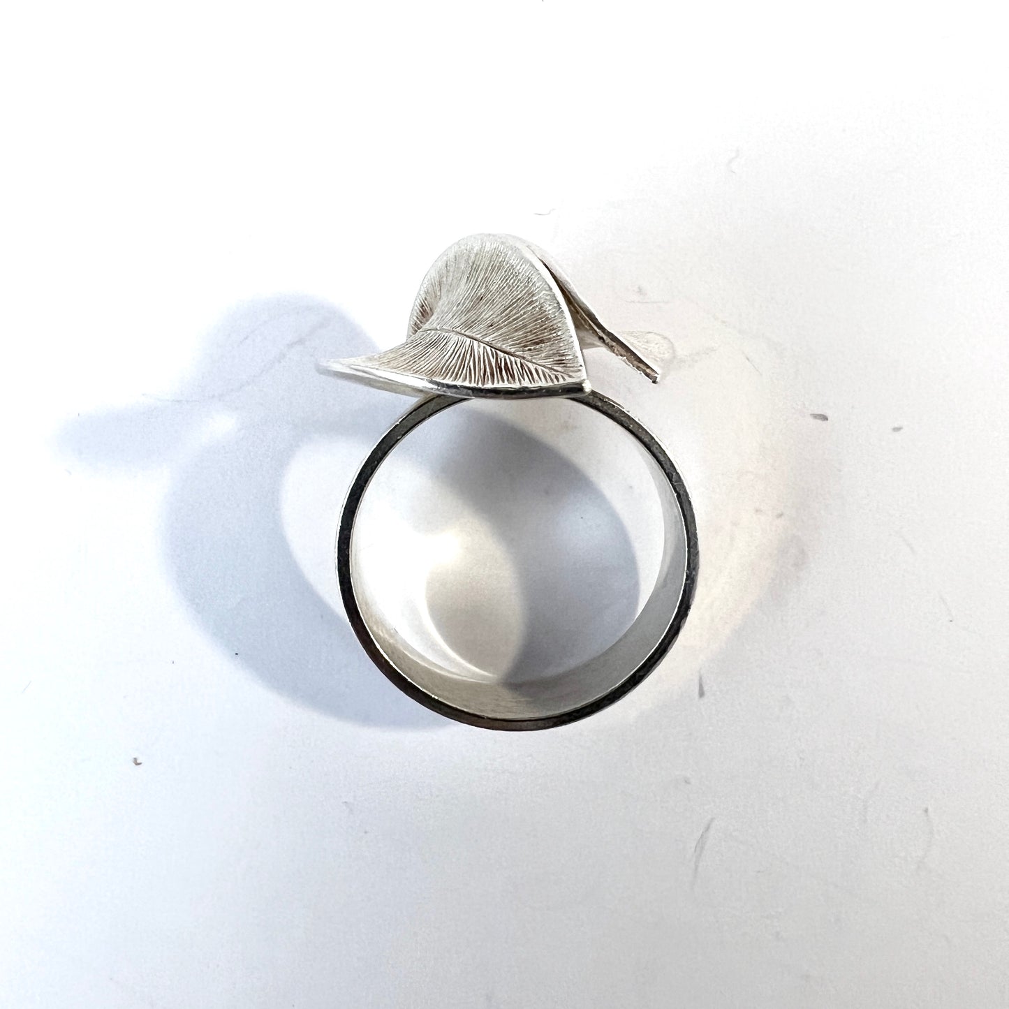 Kalevala Koru, Finland. Vintage Sterling Silver Ring. Design Snow Flower.