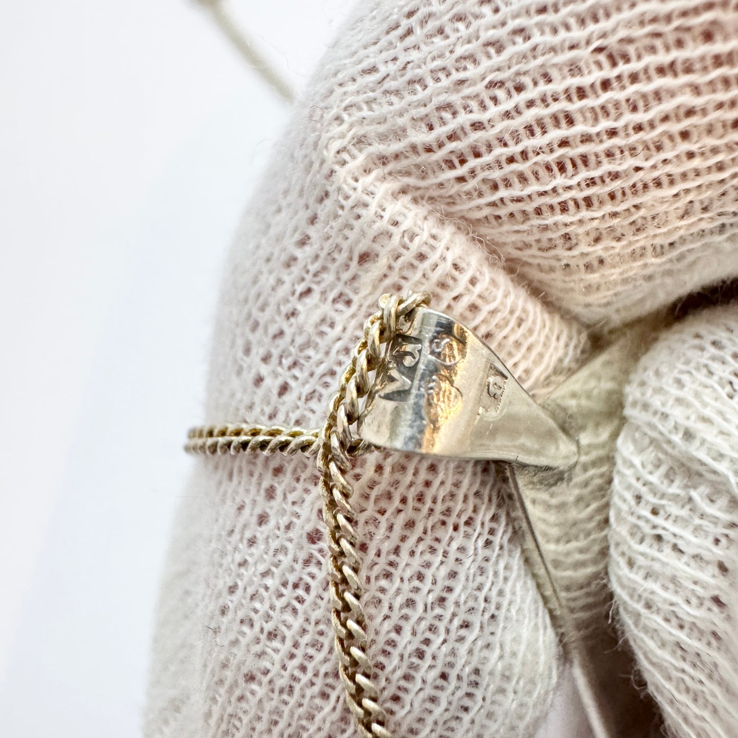 Victor Janson, Sweden 1968. Vintage Sterling Silver Rock Crystal Pendant Necklace.