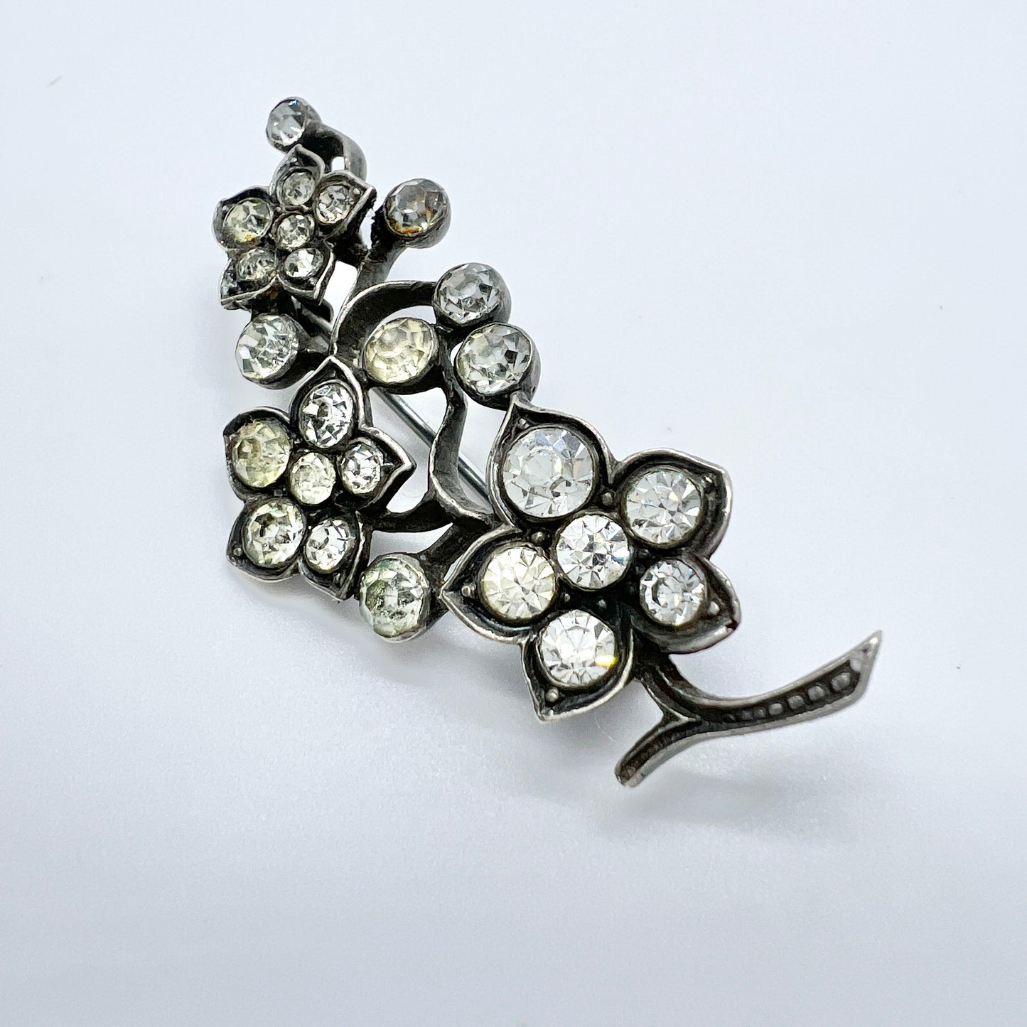 Knoll & Pregizer, Germany early 1900s. Solid Silver Paste Brooch.