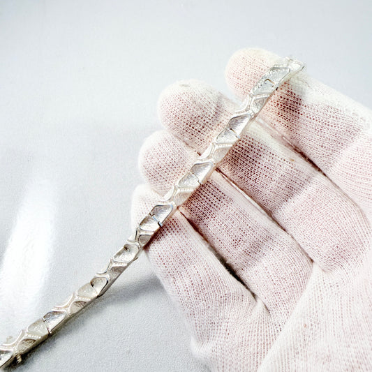 Vintage Solid Silver Link Bracelet.
