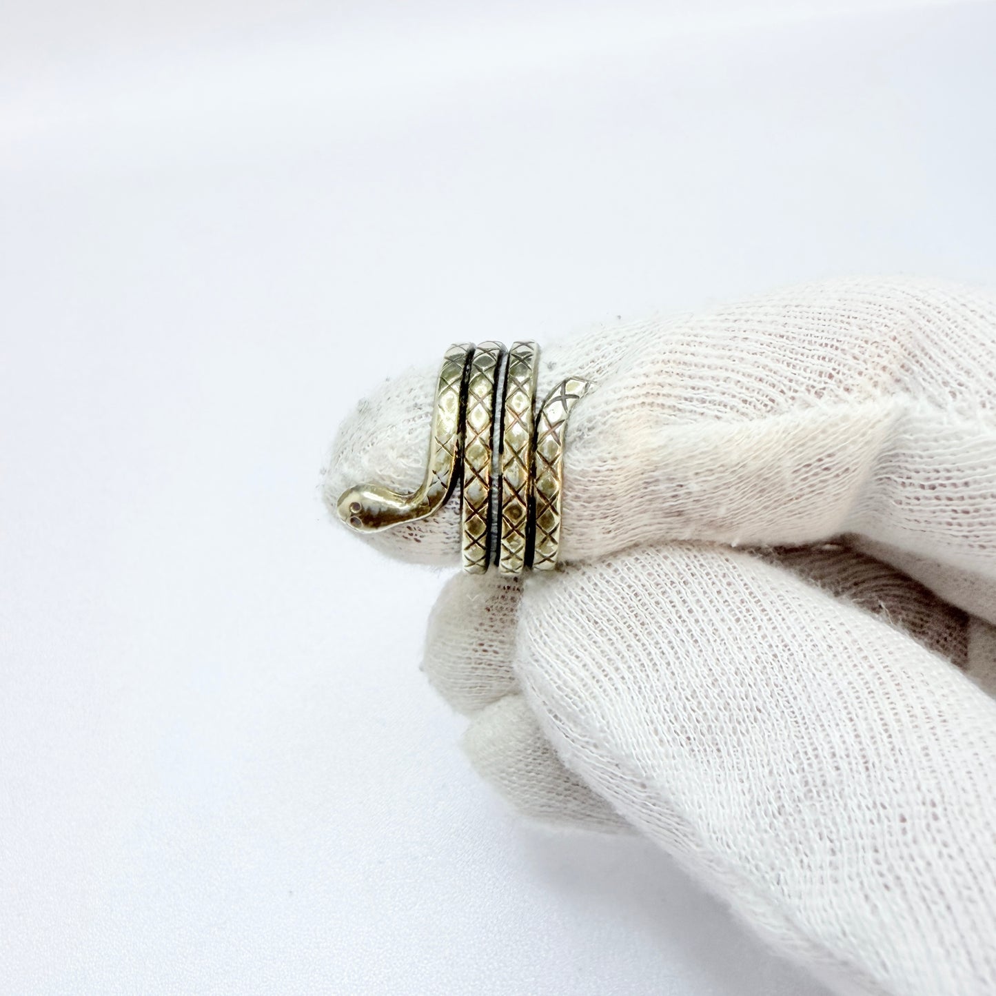 Kalevala Koru, Finland. Vintage Bronze Snake Unisex Ring.