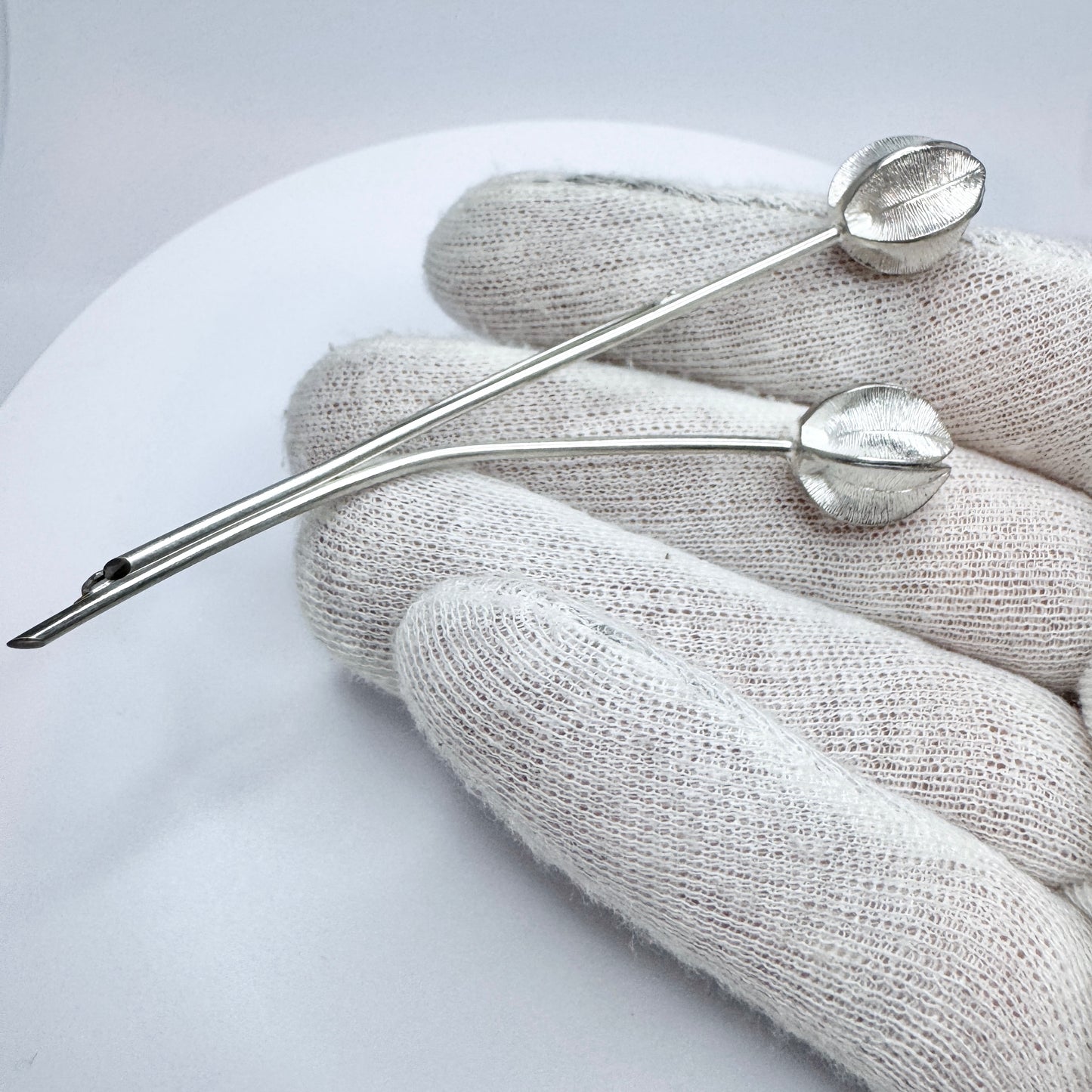 Kalevala Koru, Finland. Large Sterling Silver Snow Flower Brooch.