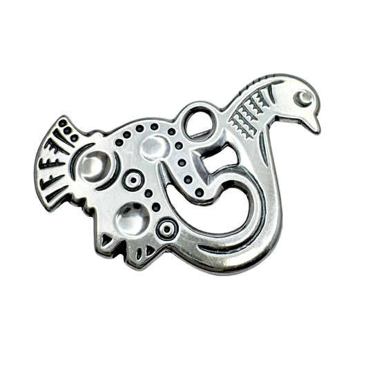 Kalevala Koru, Finland 1989. Vintage Sterling Silver Bird Brooch.