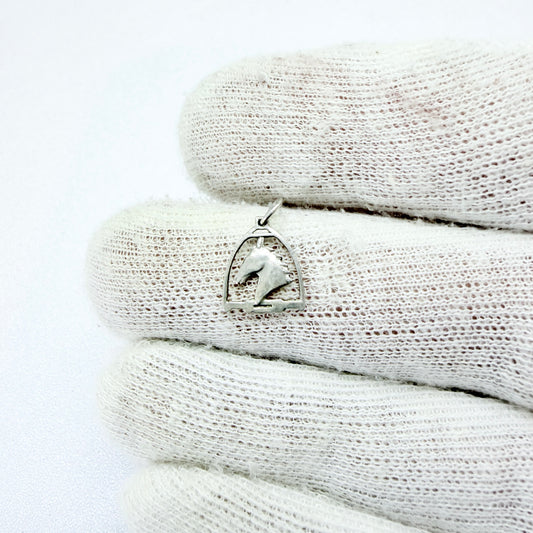 Lagerström, Sweden 1948. Small VIntage Solid Silver Horse Charm.