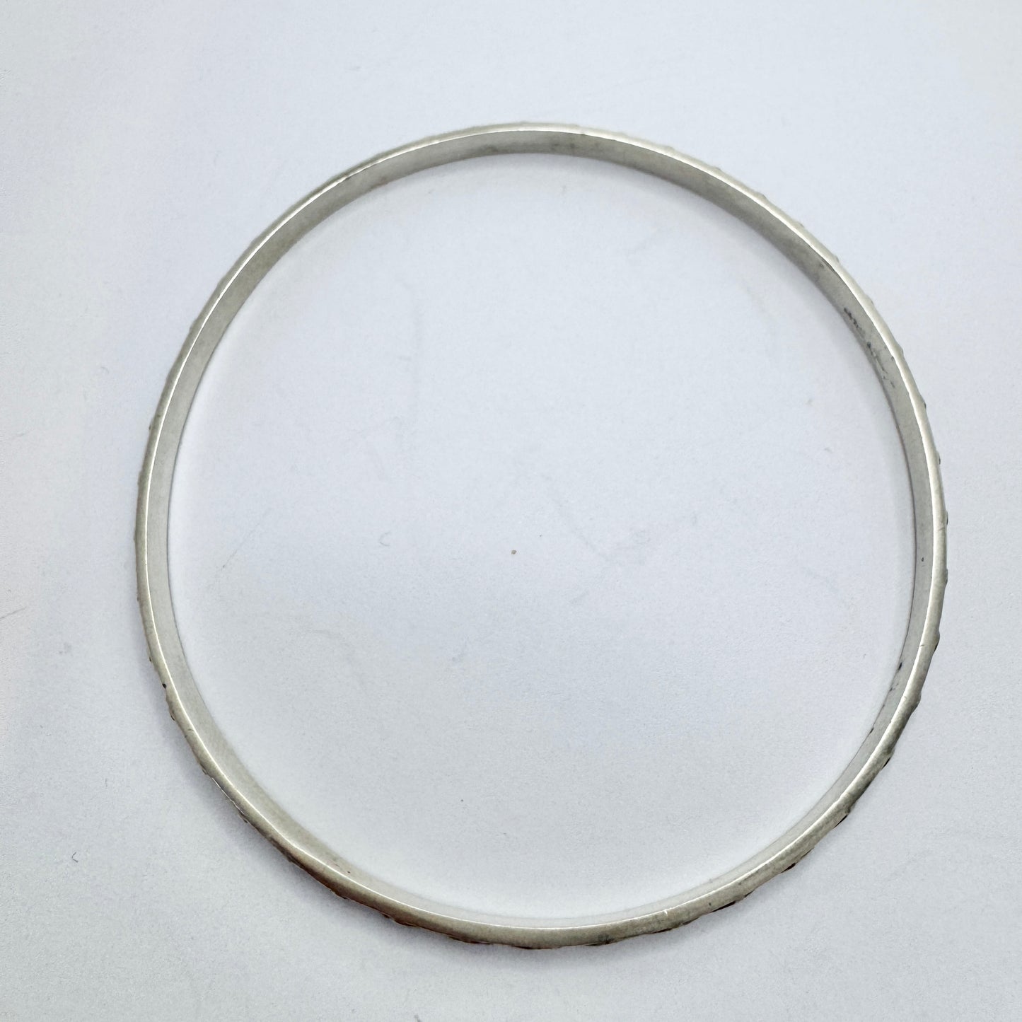 Vilho Hjalmar Leino, Finland 1962. Vintage Solid Silver Bangle Bracelet