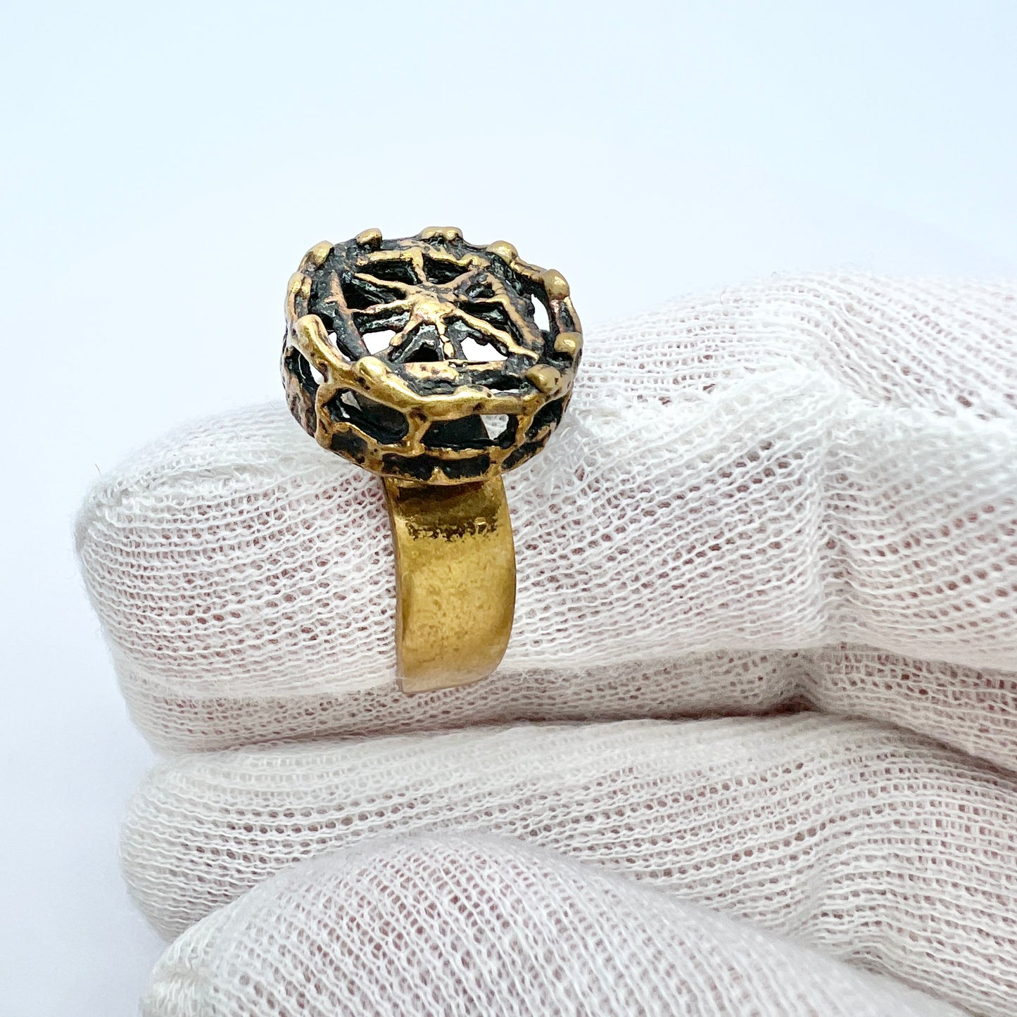 Pentti Sarpaneva, Finland 1970s. Vintage Bronze Ring. Adjustable Size.