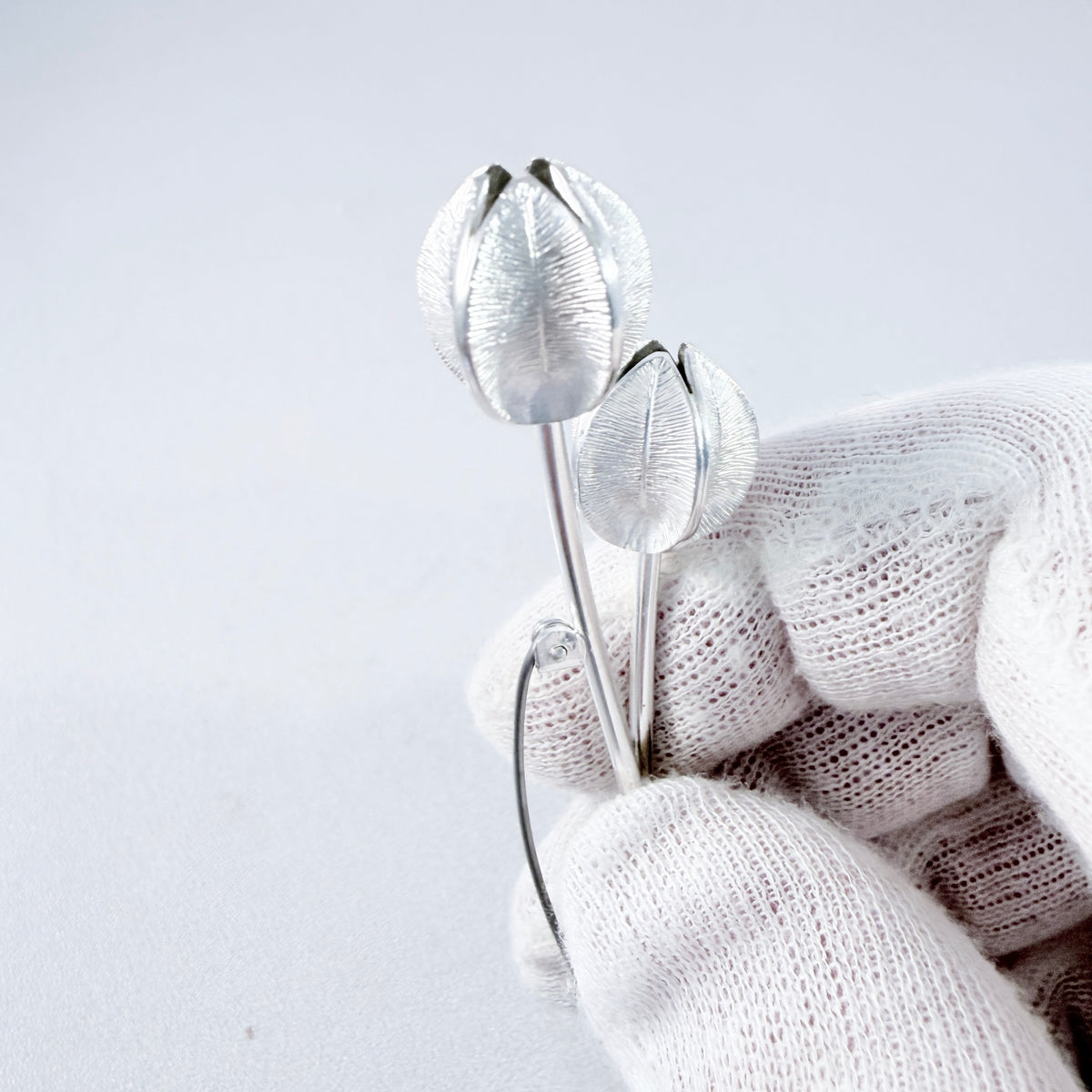 Kalevala Koru, Finland. Large Sterling Silver Snow Flower Brooch.