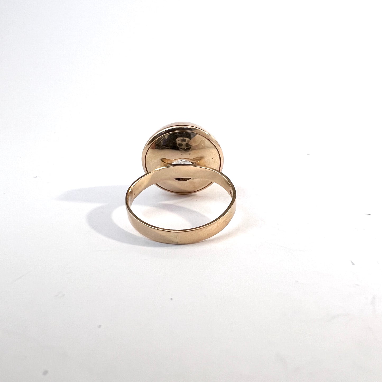 Martti Viikinniemi, Finland 1967. Vintage 14k Gold Rock Crystal Ring.