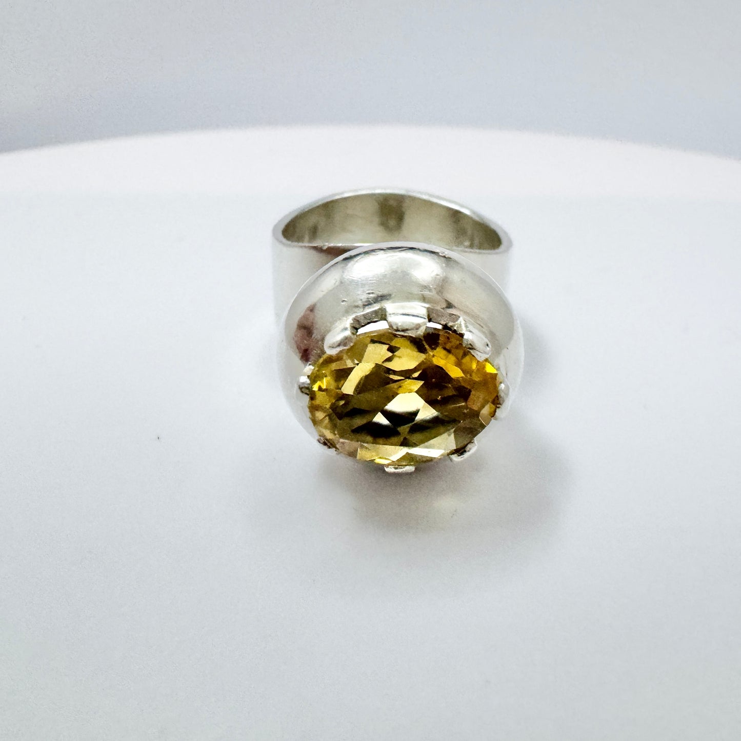 Gunnar P Tägt, Sweden 1962. Vintage Sterling Silver Citrine Ring.