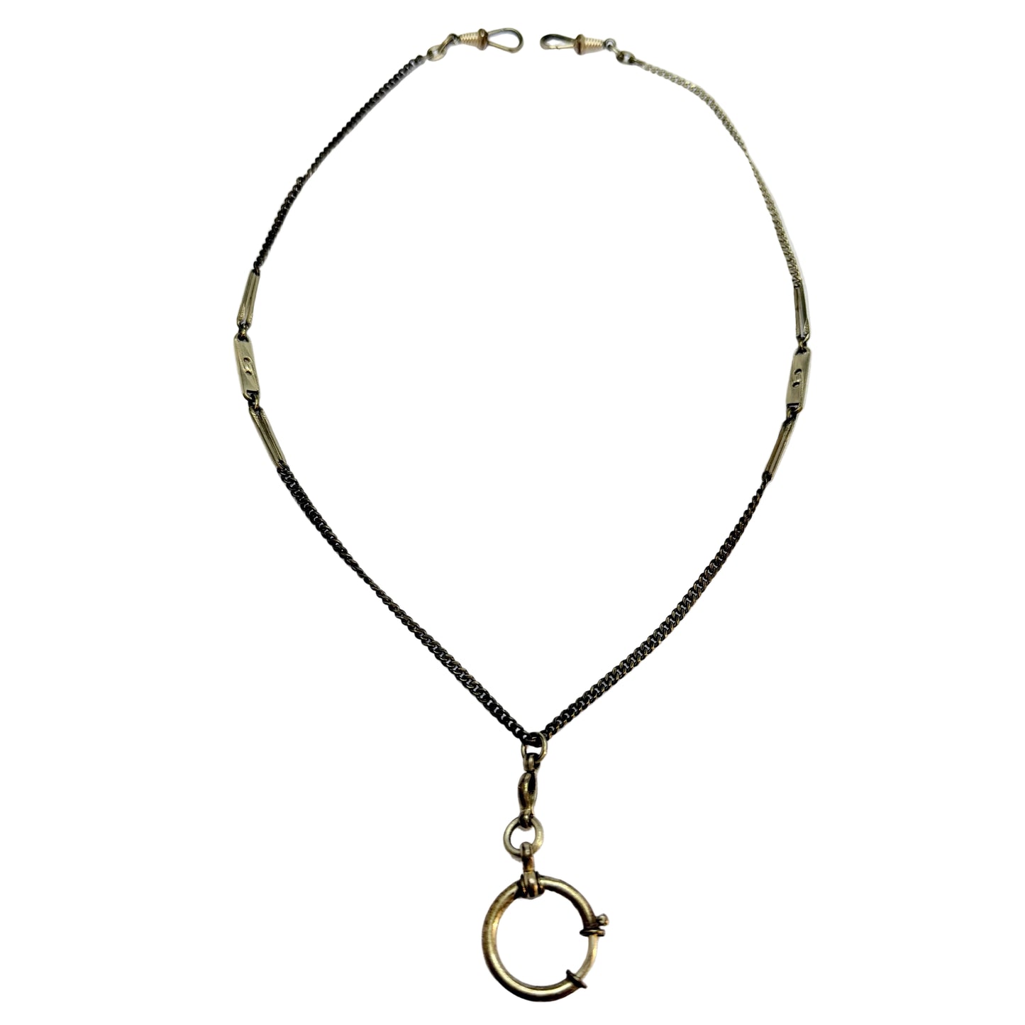 Friedrich Speidel, Germany. Antique early 1900s. Gilt Metal Doublé Watch Chain in Necklace Length.