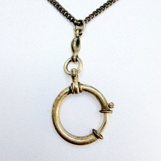 Friedrich Speidel, Germany. Antique early 1900s. Gilt Metal Doublé Watch Chain in Necklace Length.