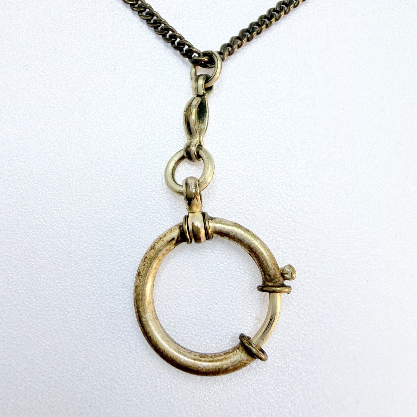 Friedrich Speidel, Germany. Antique early 1900s. Gilt Metal Doublé Watch Chain in Necklace Length.