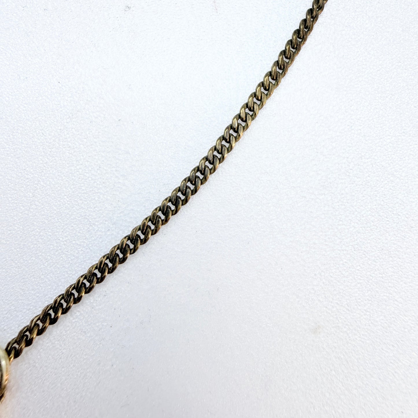 Friedrich Speidel, Germany. Antique early 1900s. Gilt Metal Doublé Watch Chain in Necklace Length.