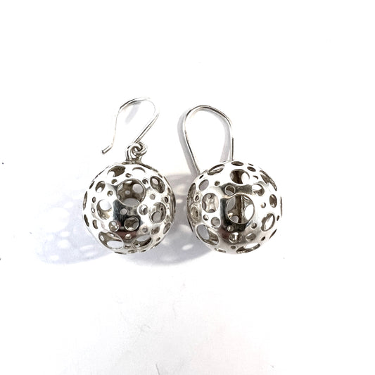 Liisa Vitali for N Westerback Finland 1971. Vintage Sterling Silver Earrings.