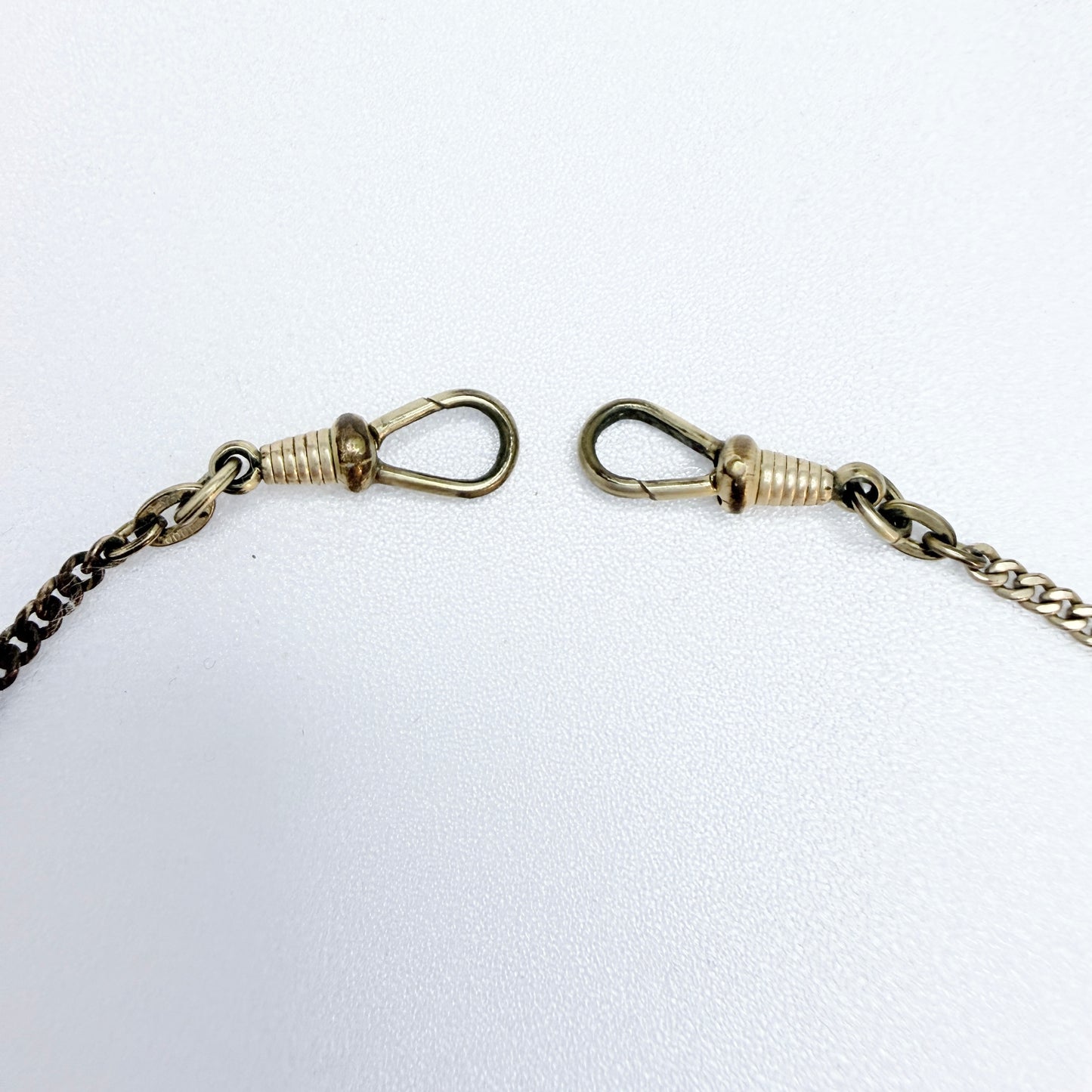 Friedrich Speidel, Germany. Antique early 1900s. Gilt Metal Doublé Watch Chain in Necklace Length.