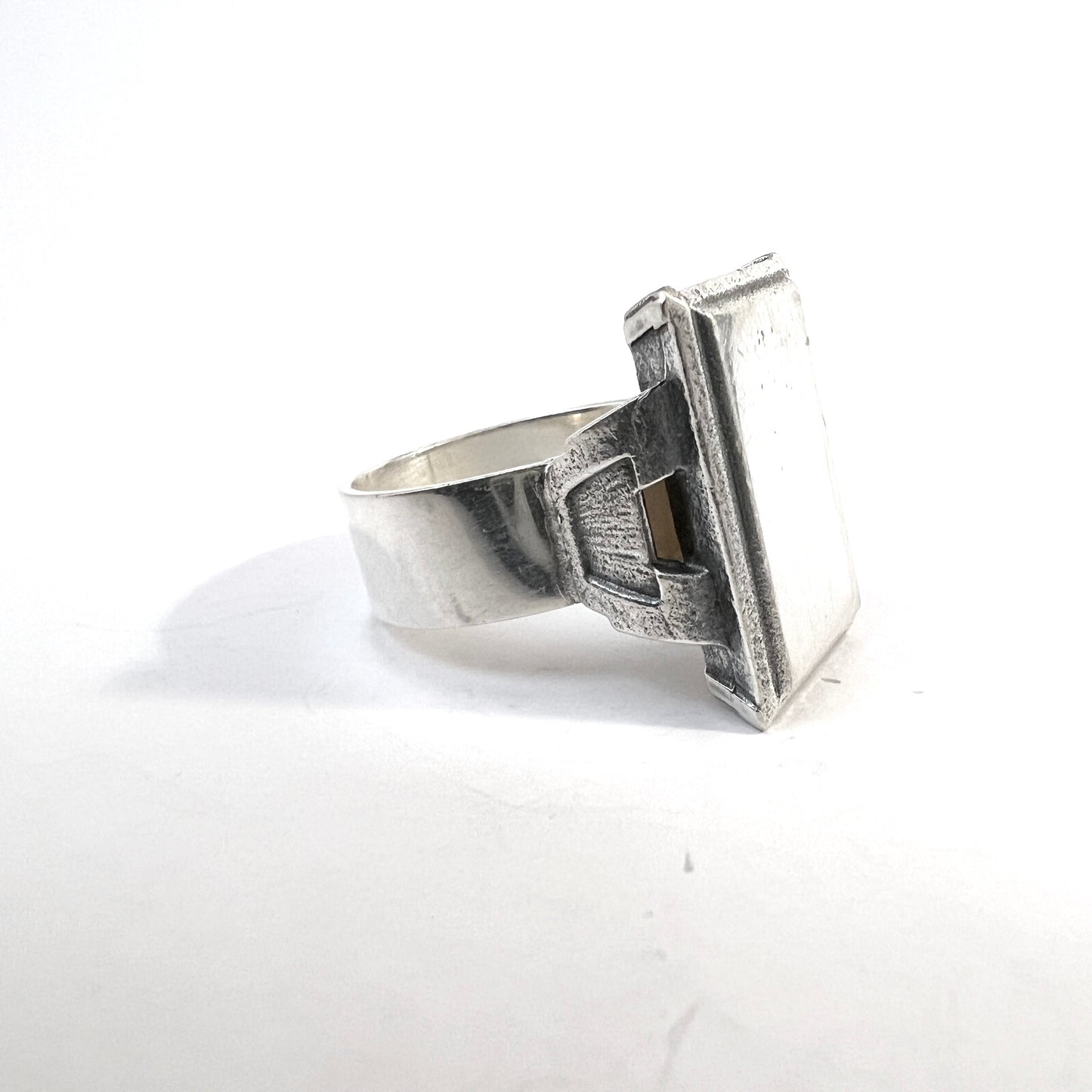 Salovaara, Finland 1971. Vintage Sterling Silver Signet Ring