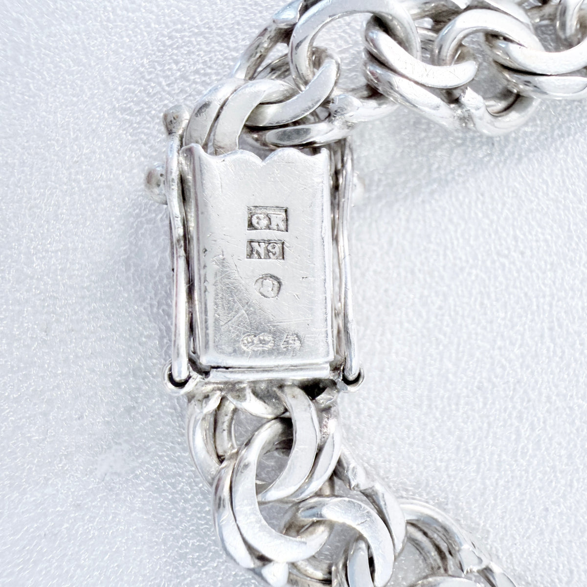 Kaplan, Sweden 1963. Vintage Solid Silver Bismarck Bracelet.