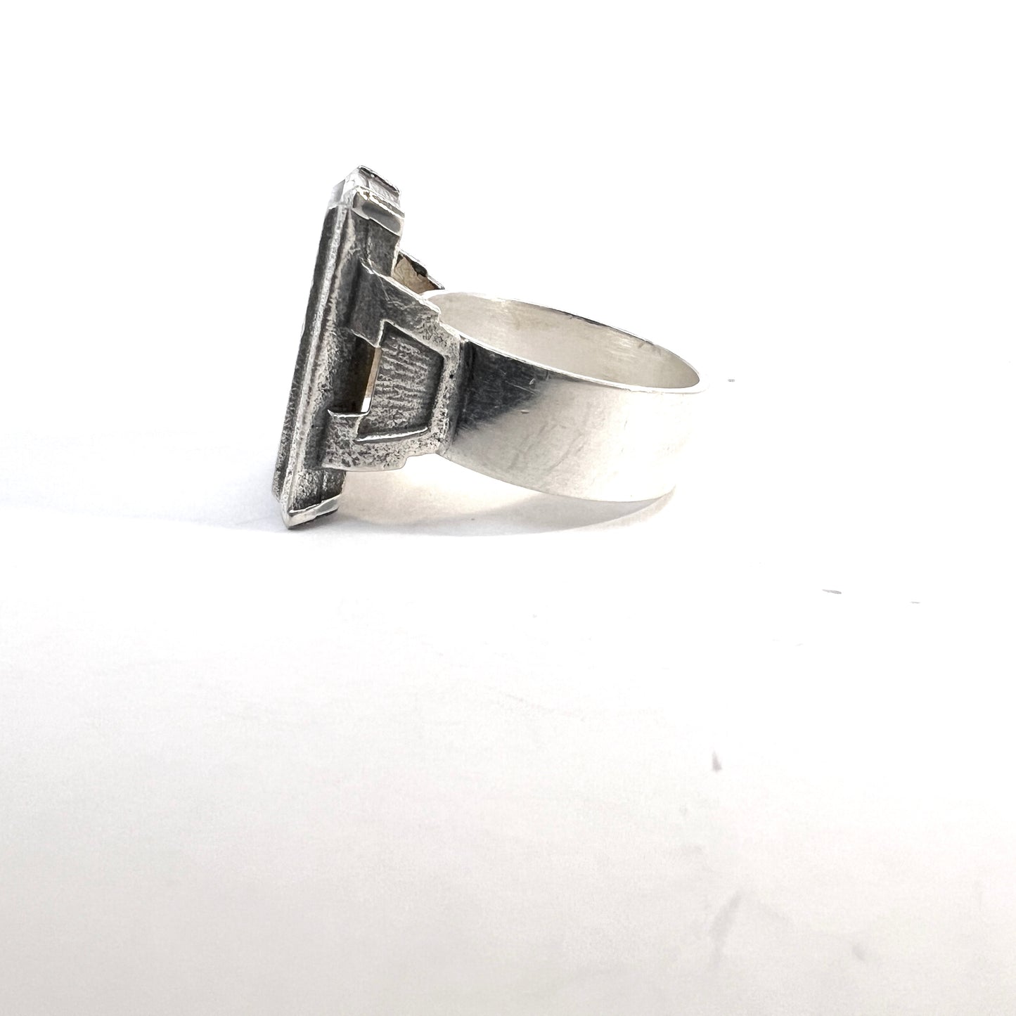 Salovaara, Finland 1971. Vintage Sterling Silver Signet Ring