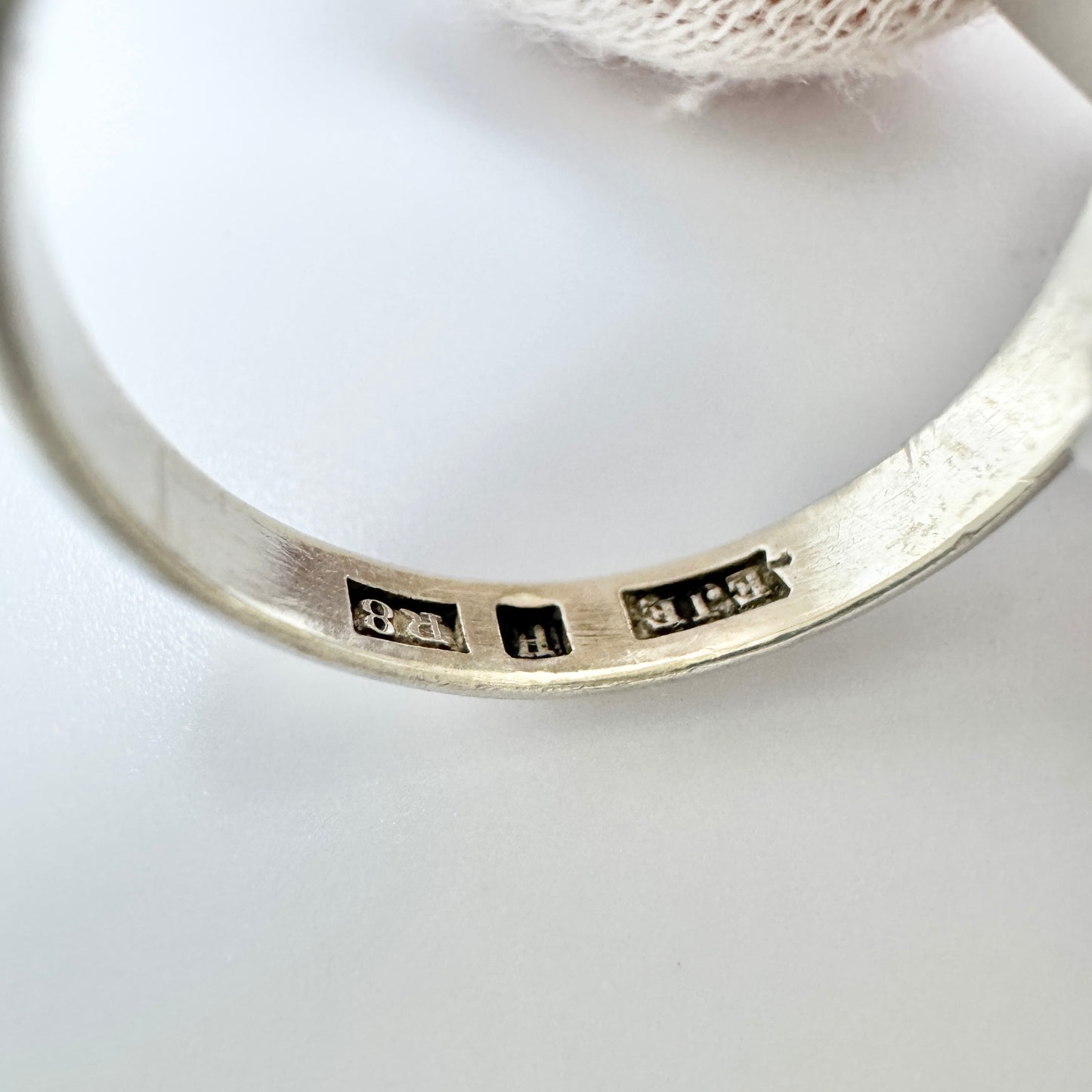 Antique Lava Cameo set in a Silver Ring from Sweden 1943.