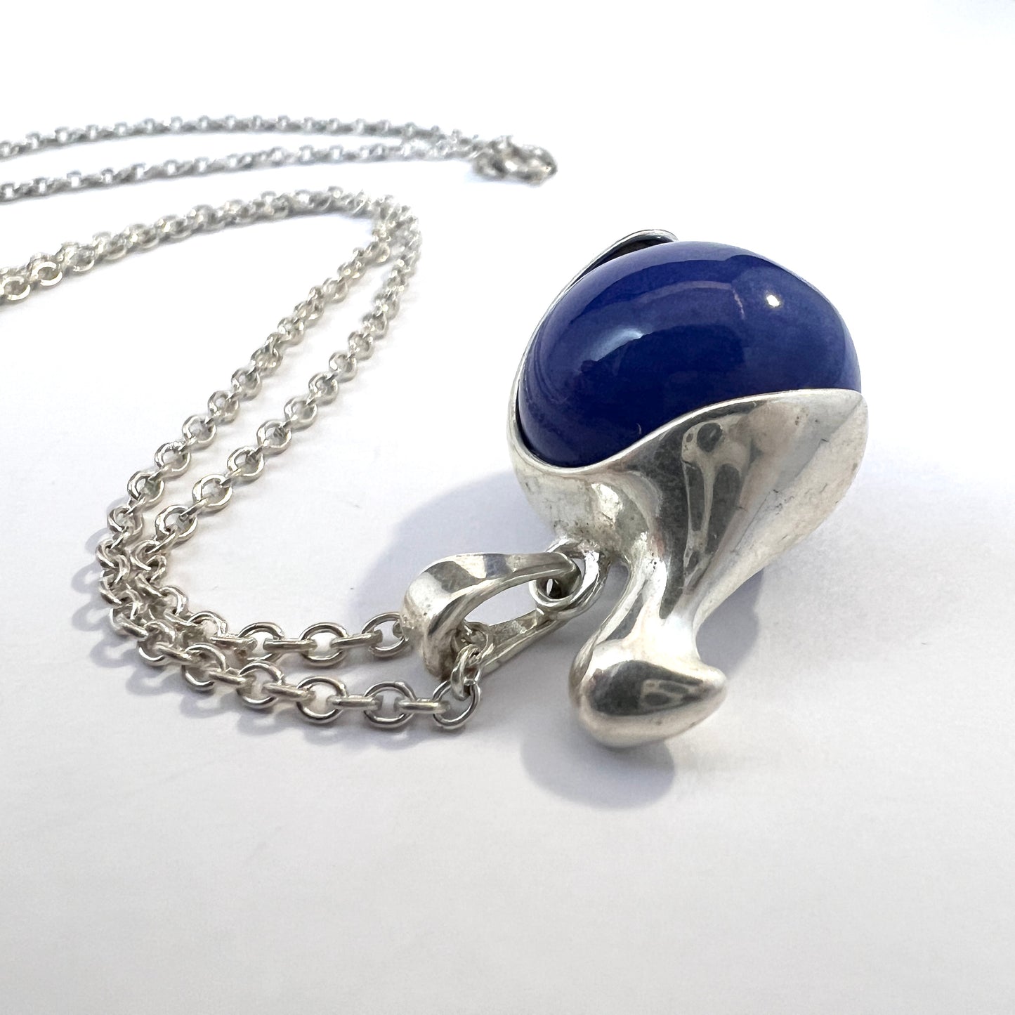 Kimmo Virkkunen, Finland. Vintage Sterling Silver Pendant Necklace. Design: TÖYRI, Fortune Bird