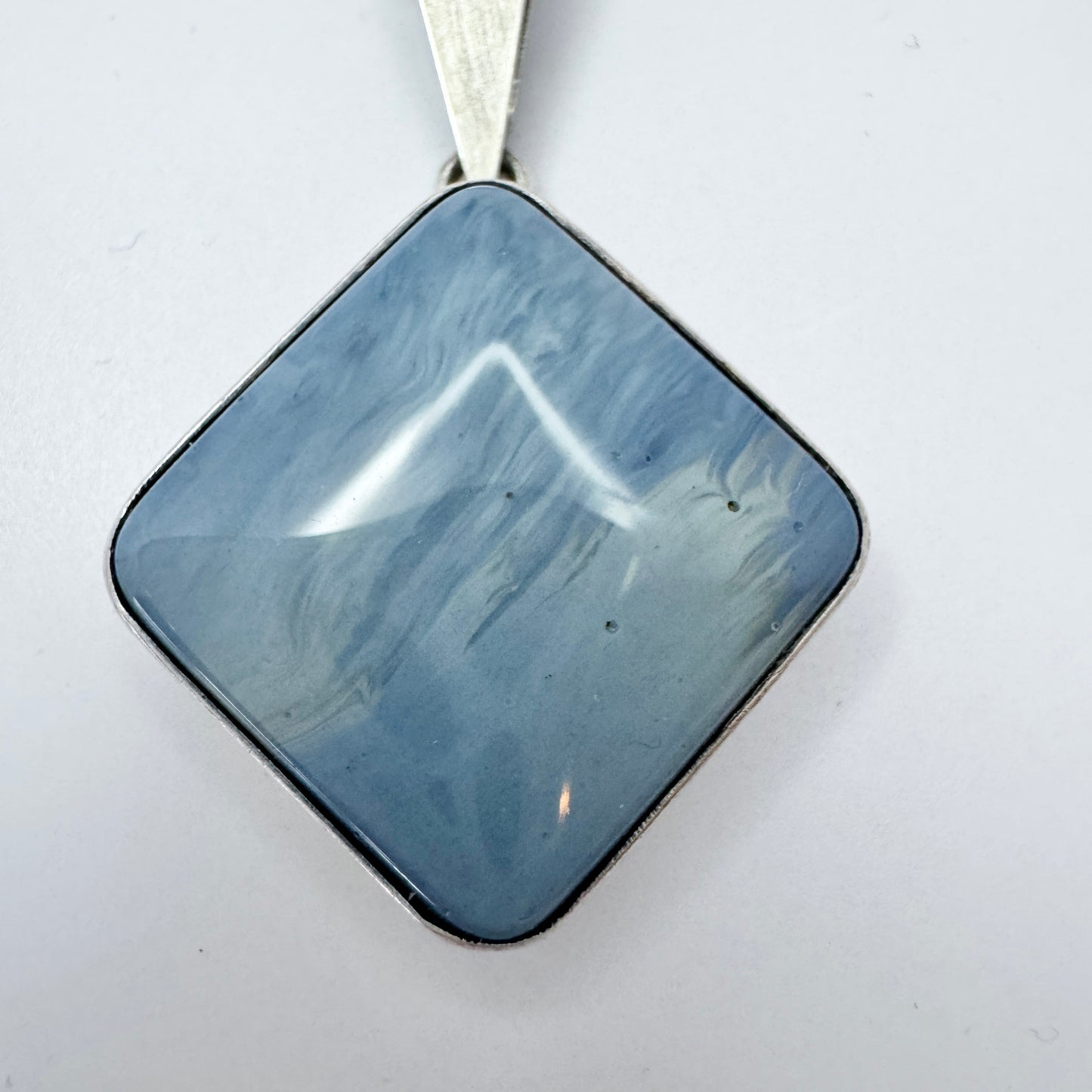 Larsson, Sweden 1968. Vintage Sterling Silver Bergslagen-stone Pendant Necklace.