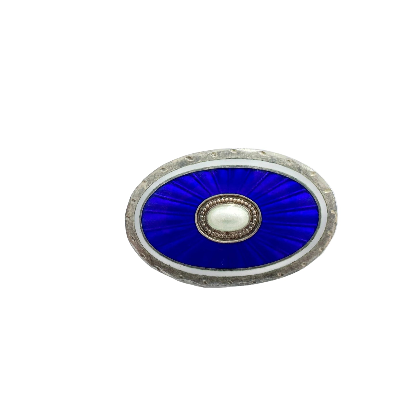 Clement Berg, Norway ca 1930s. Small Sterling Silver Enamel Brooch.