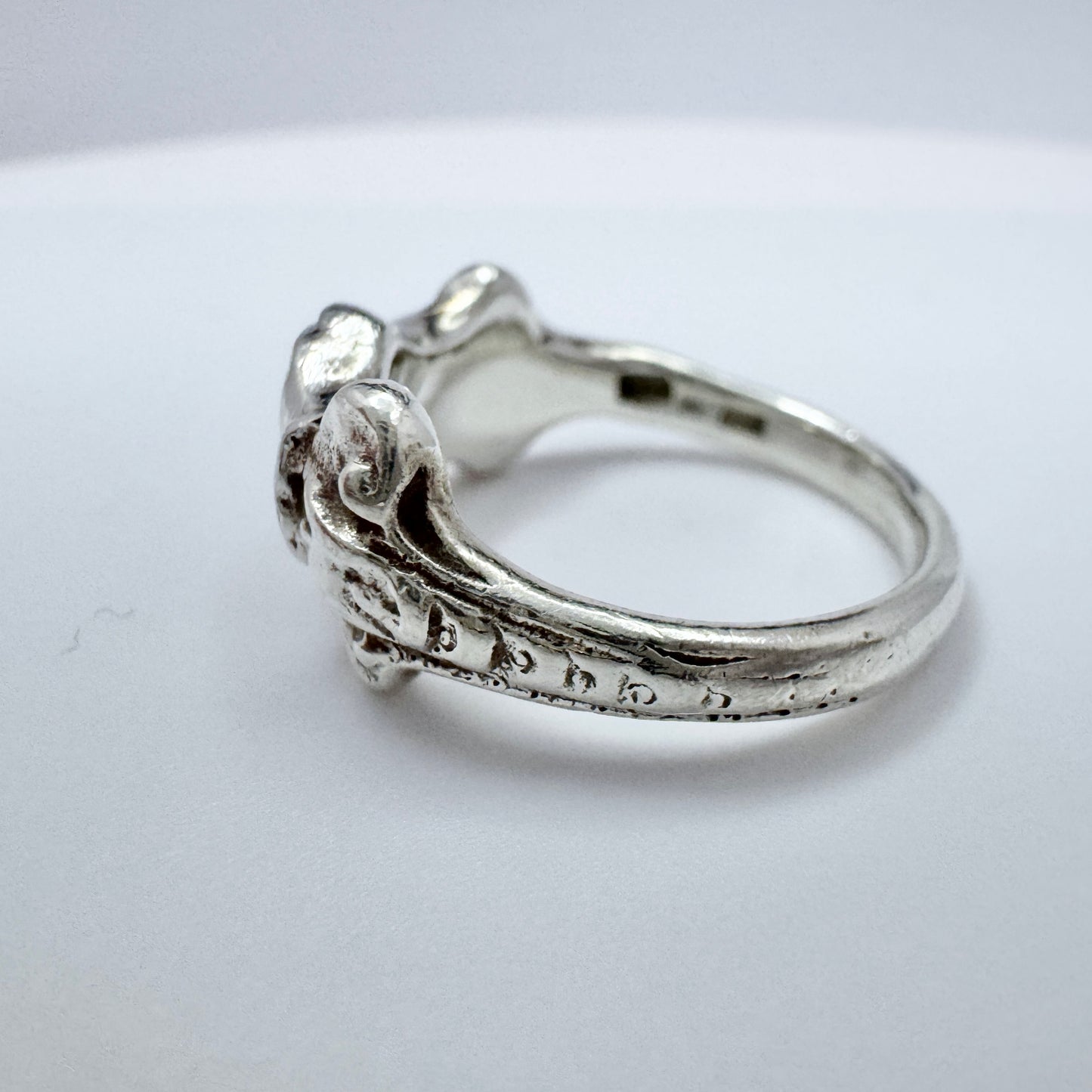 Bengt Hallberg, Sweden. Vintage Sterling Silver Viking Copy Wedding Ring.