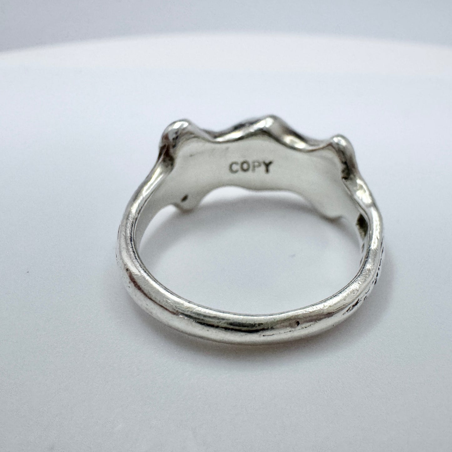 Bengt Hallberg, Sweden. Vintage Sterling Silver Viking Copy Wedding Ring.