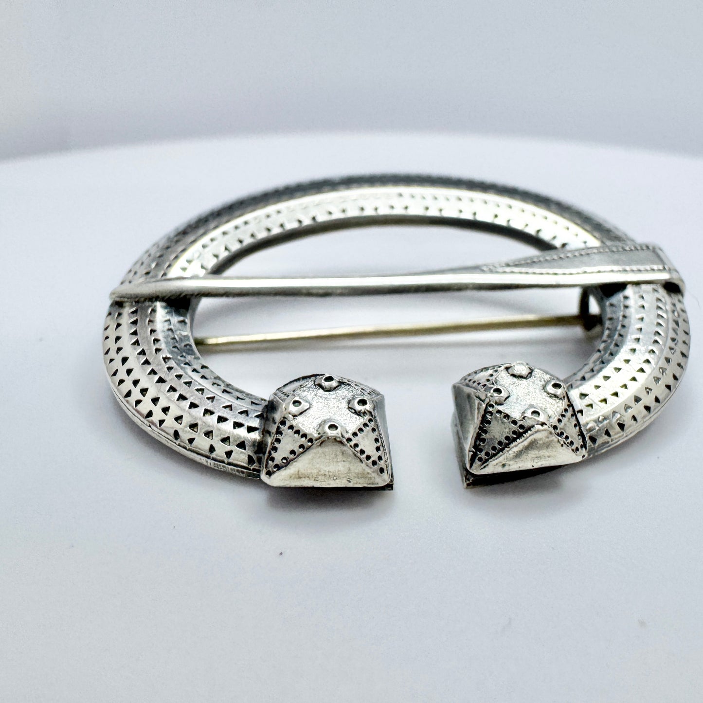 Kalevala Koru, Finland 1964. Vintage Solid Silver Brooch.