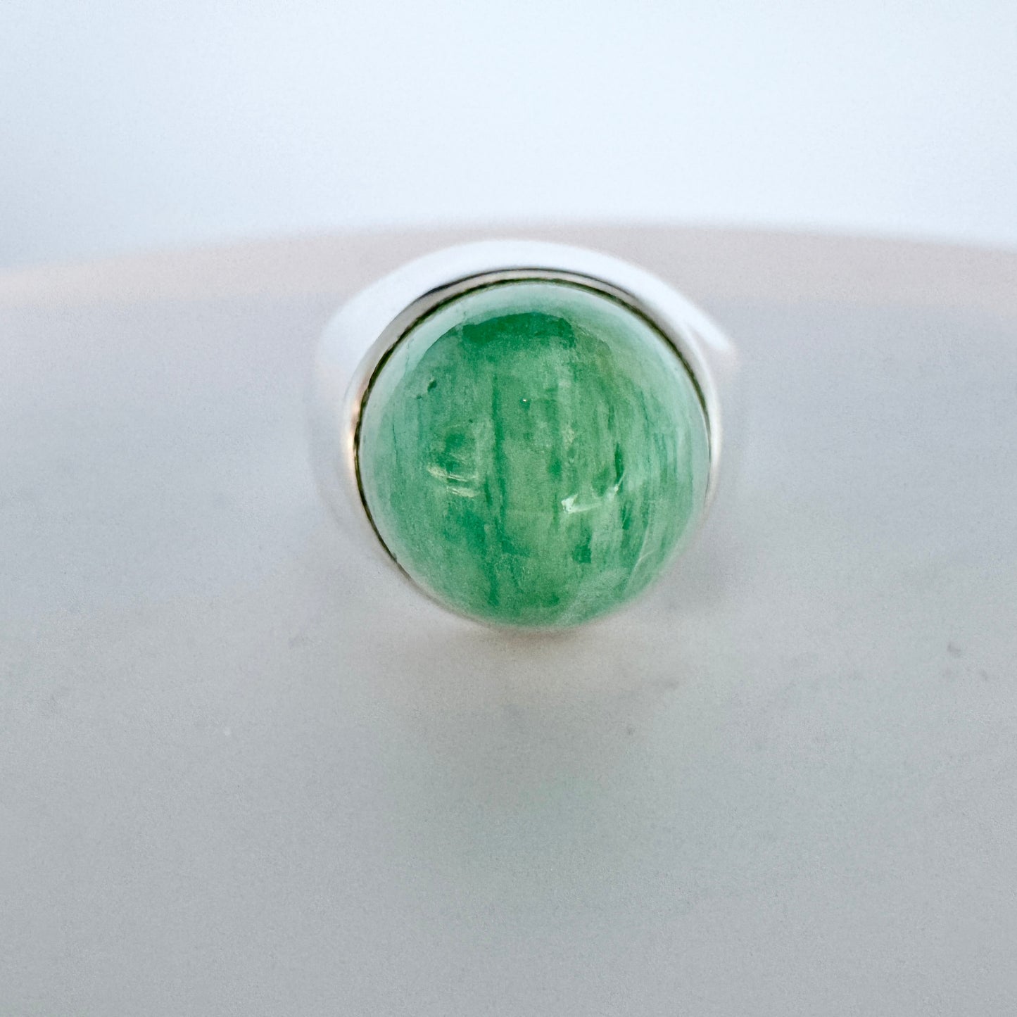 UNI David-Andersen, Norway 1960s. Vintage Space Age Sterling Silver Amazonite Ring.