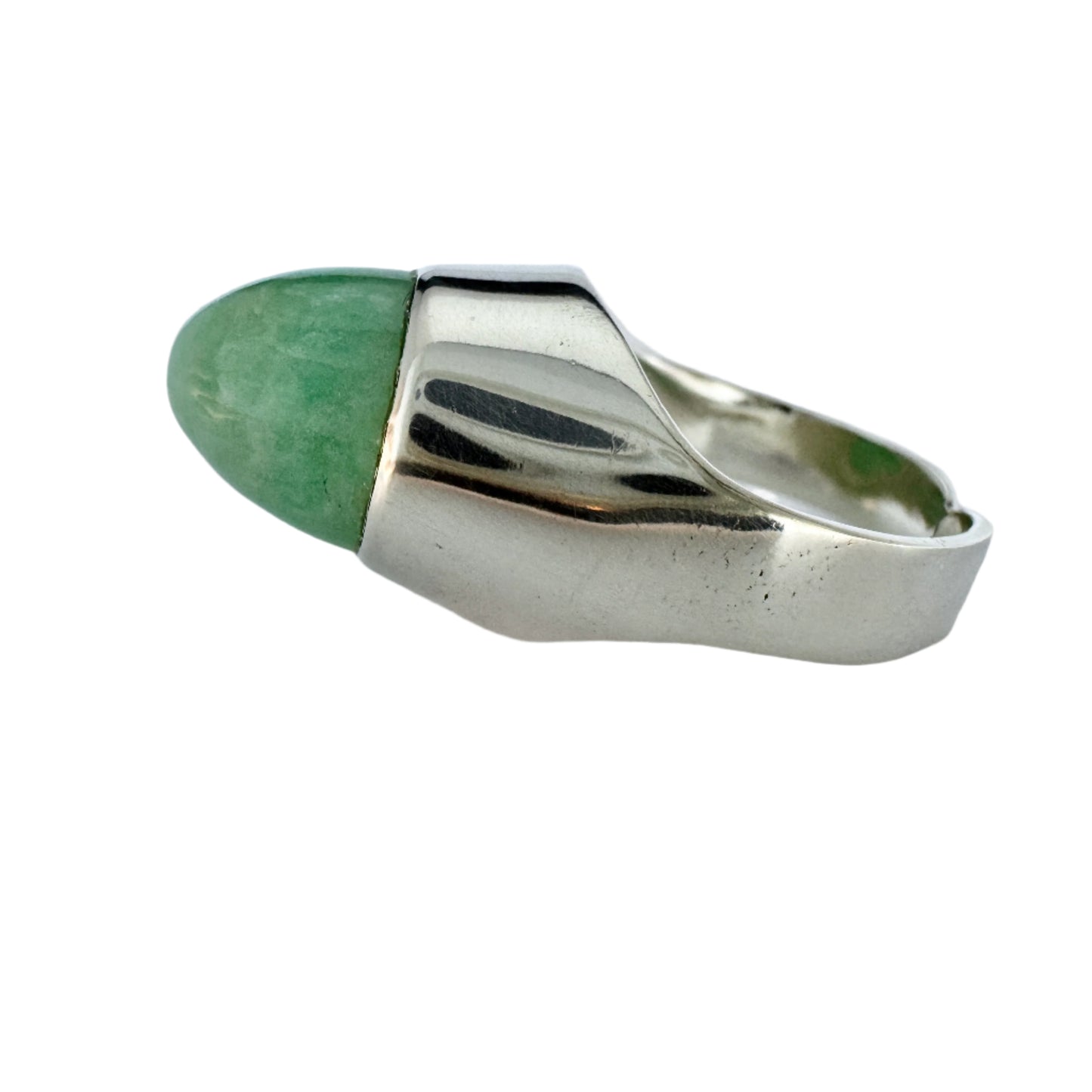 UNI David-Andersen, Norway 1960s. Vintage Space Age Sterling Silver Amazonite Ring.