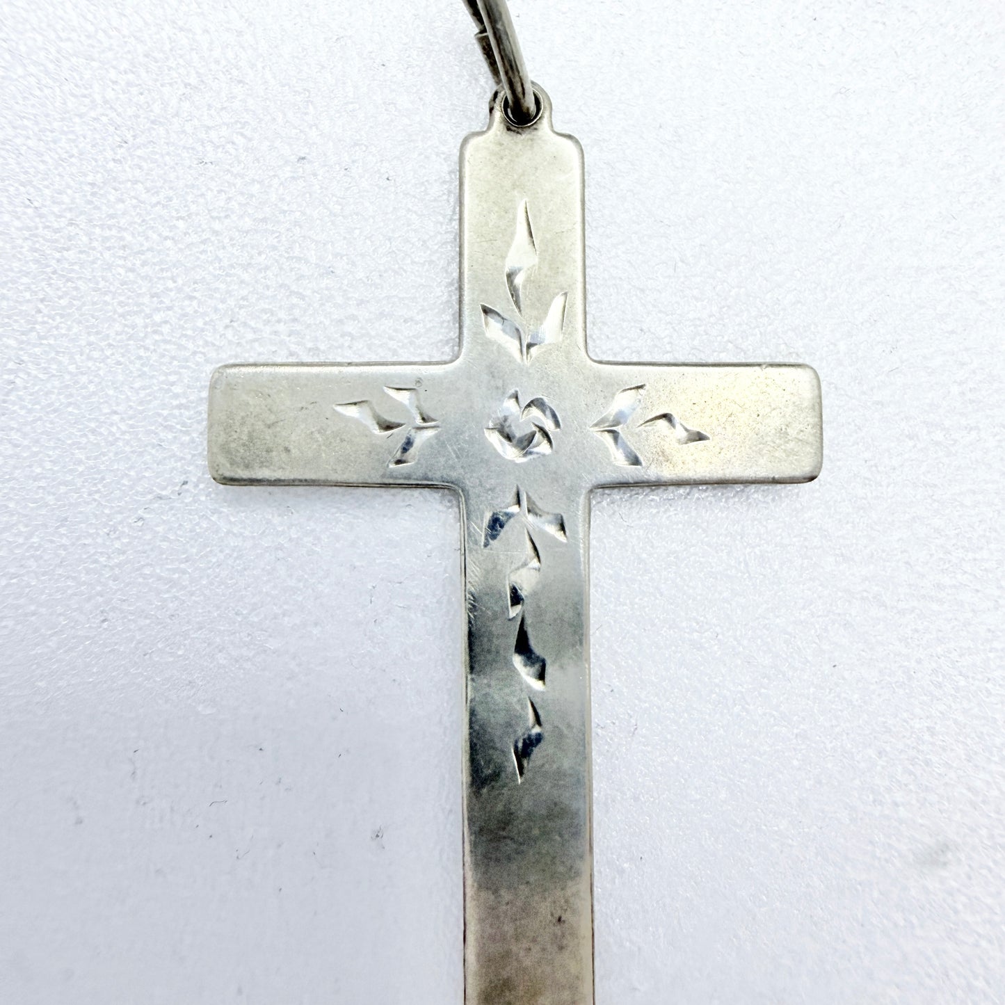 Victor Janson, Sweden 1971. Vintage Solid Silver Cross Pendant.