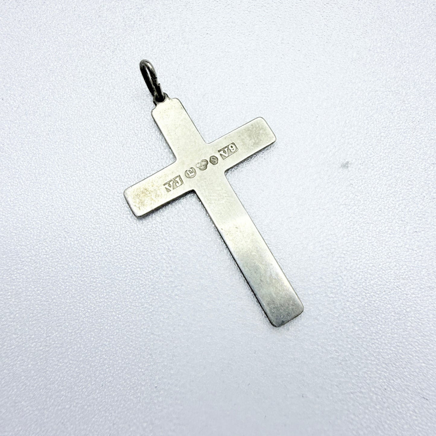 Victor Janson, Sweden 1971. Vintage Solid Silver Cross Pendant.