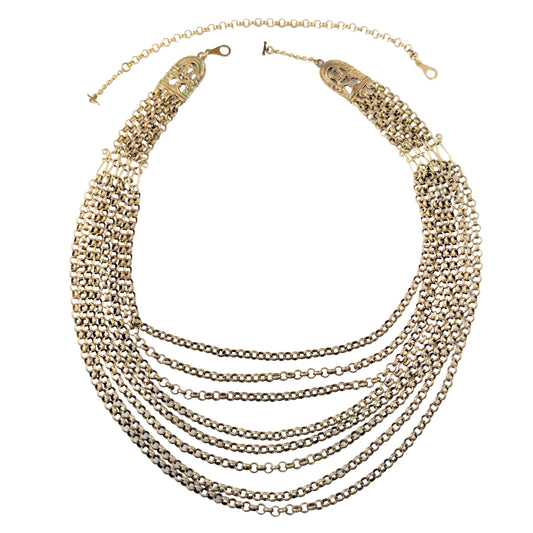 Kalevala Koru, Finland Vintage Bold Bronze Necklace. Design: Birds of Paradise